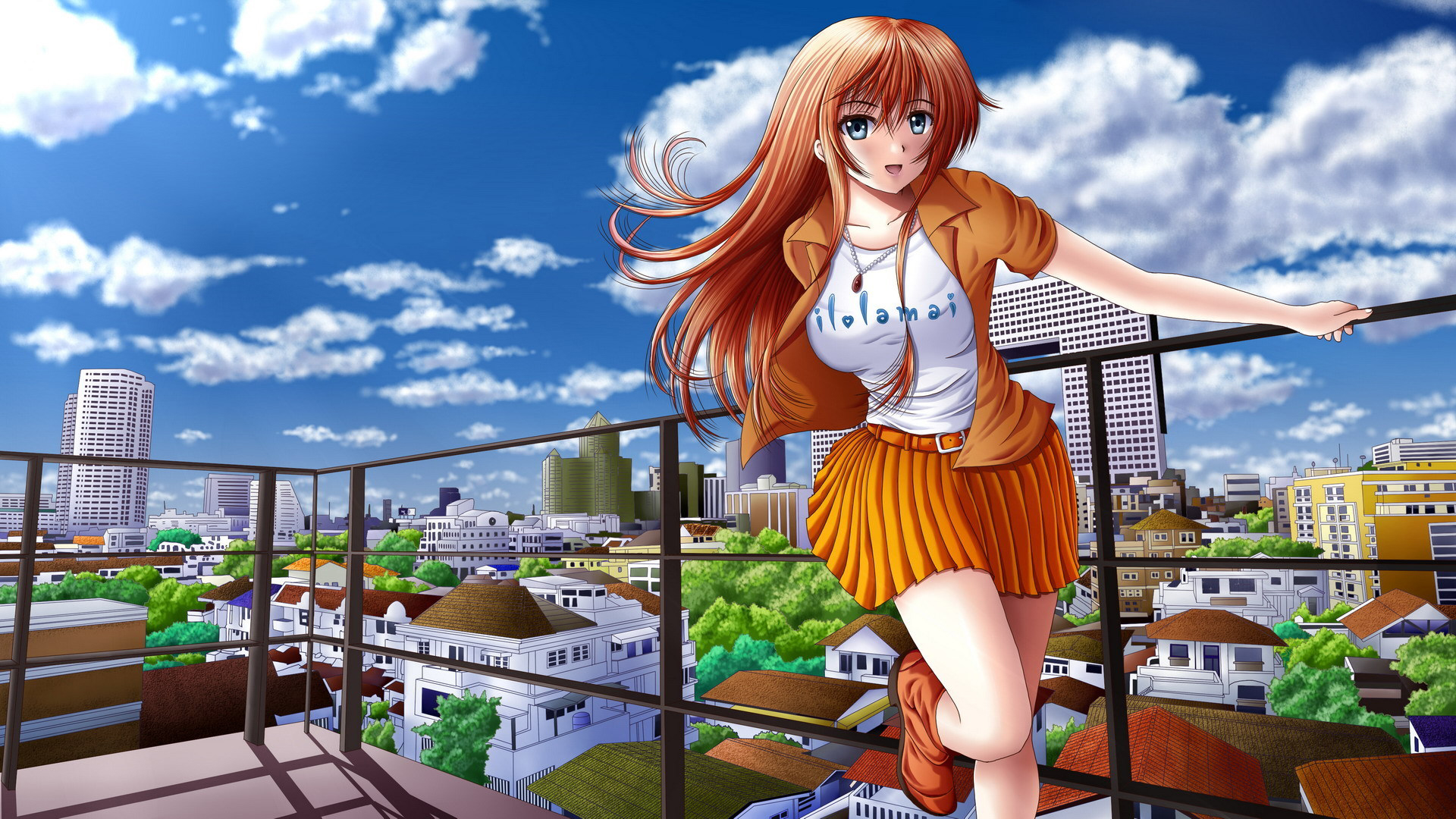 Девушка на балконе японское аниме бесплатно