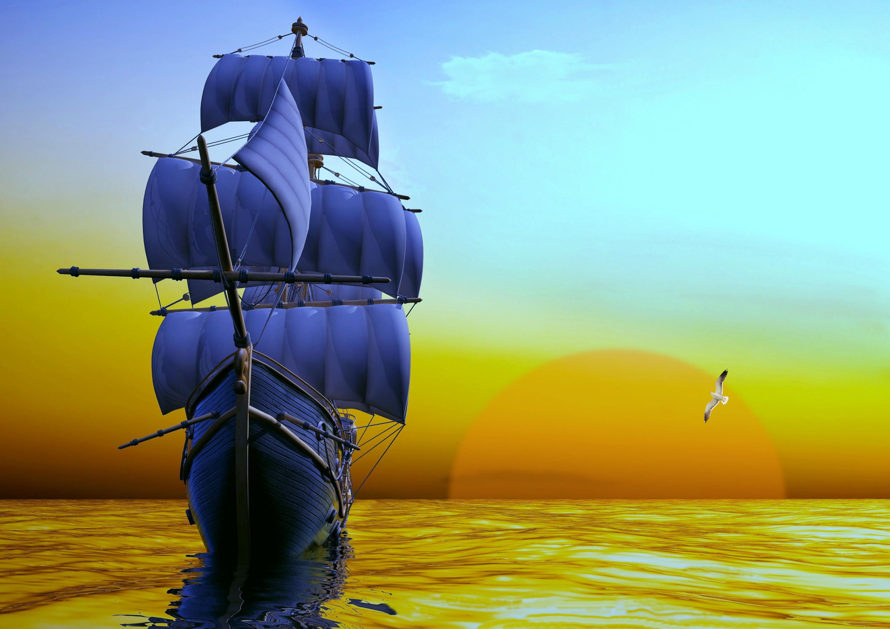 море, море, парус