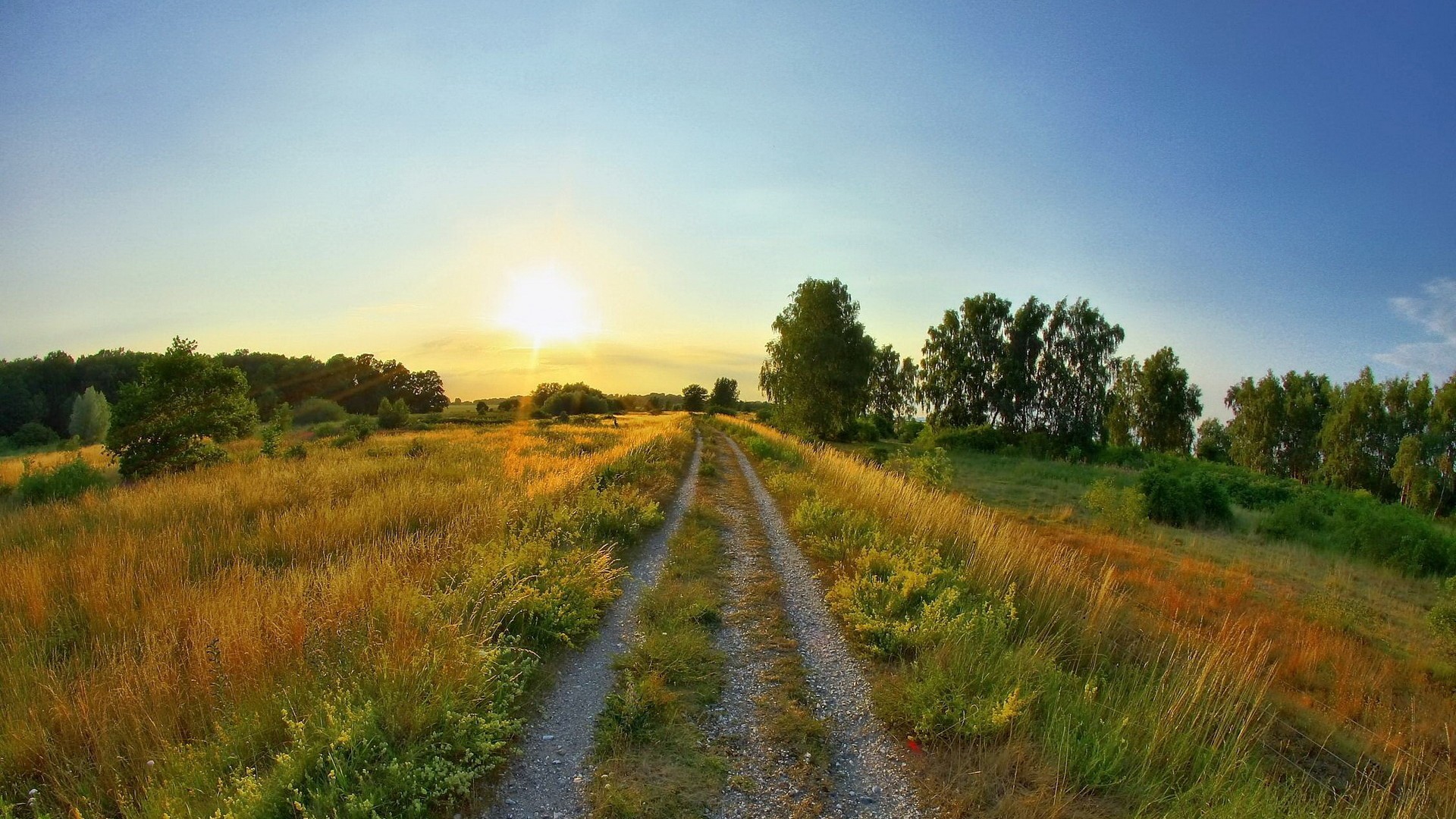 дорога, восход