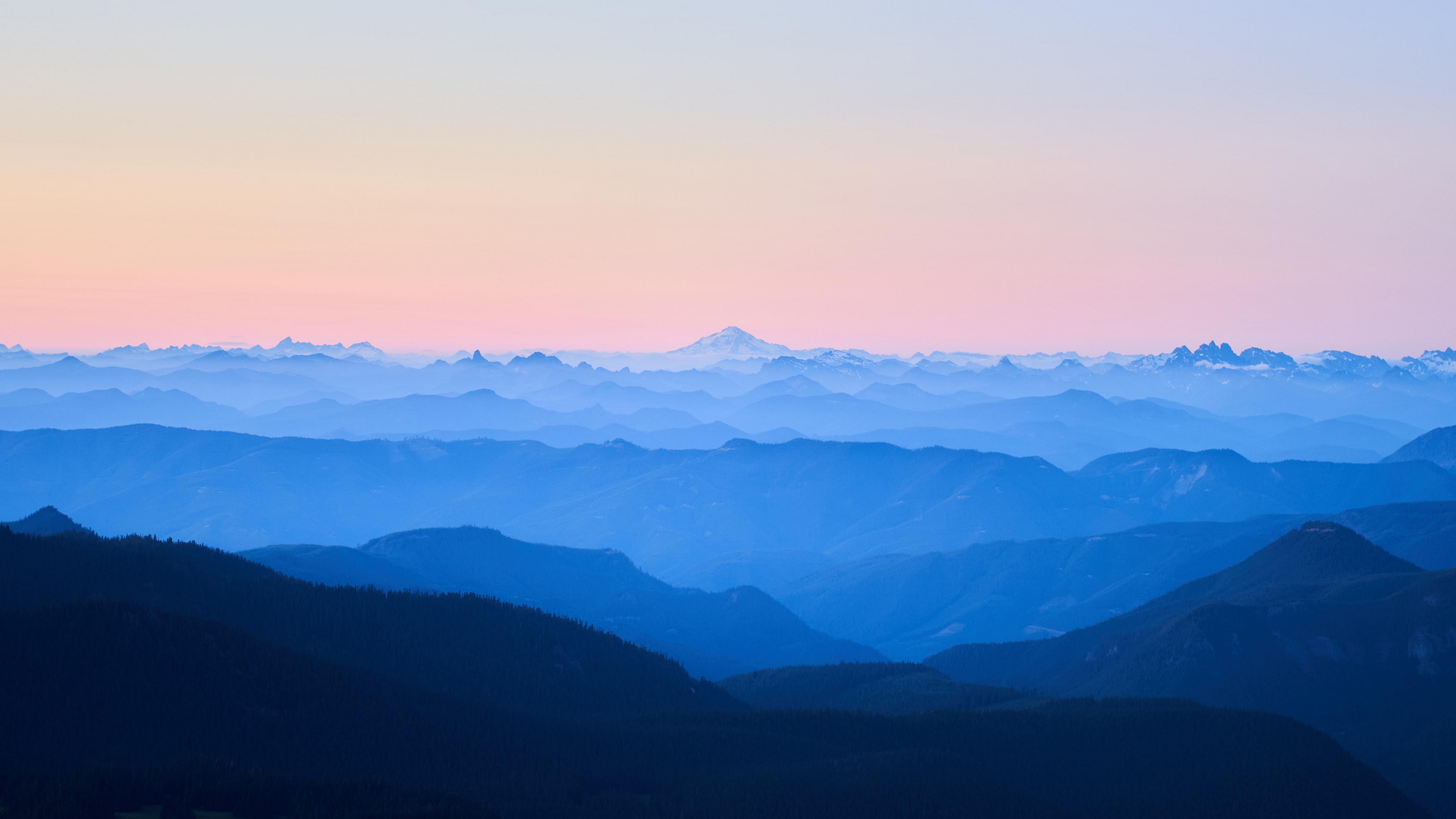 гора, фото, закат