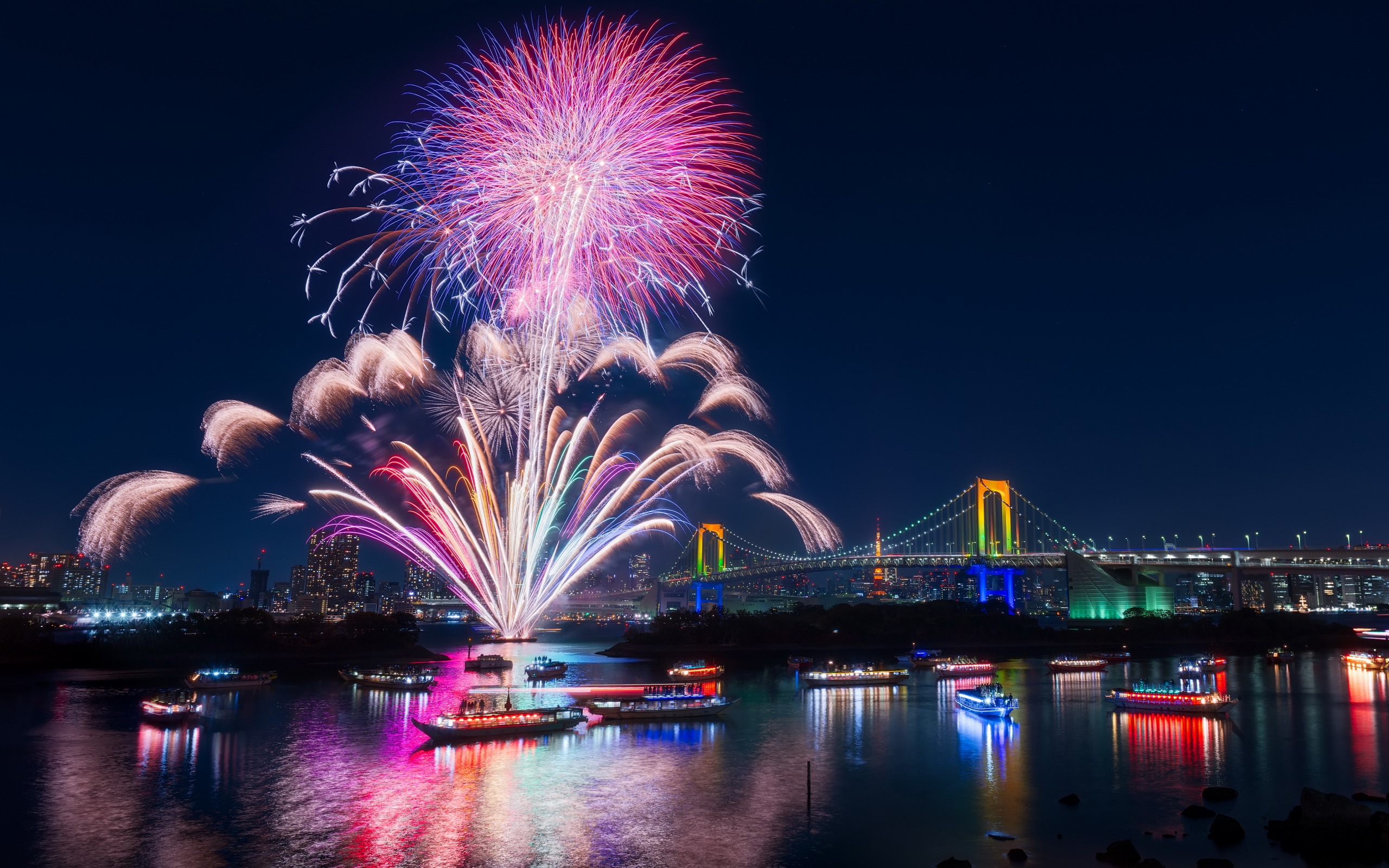 fireworks, заставки, города