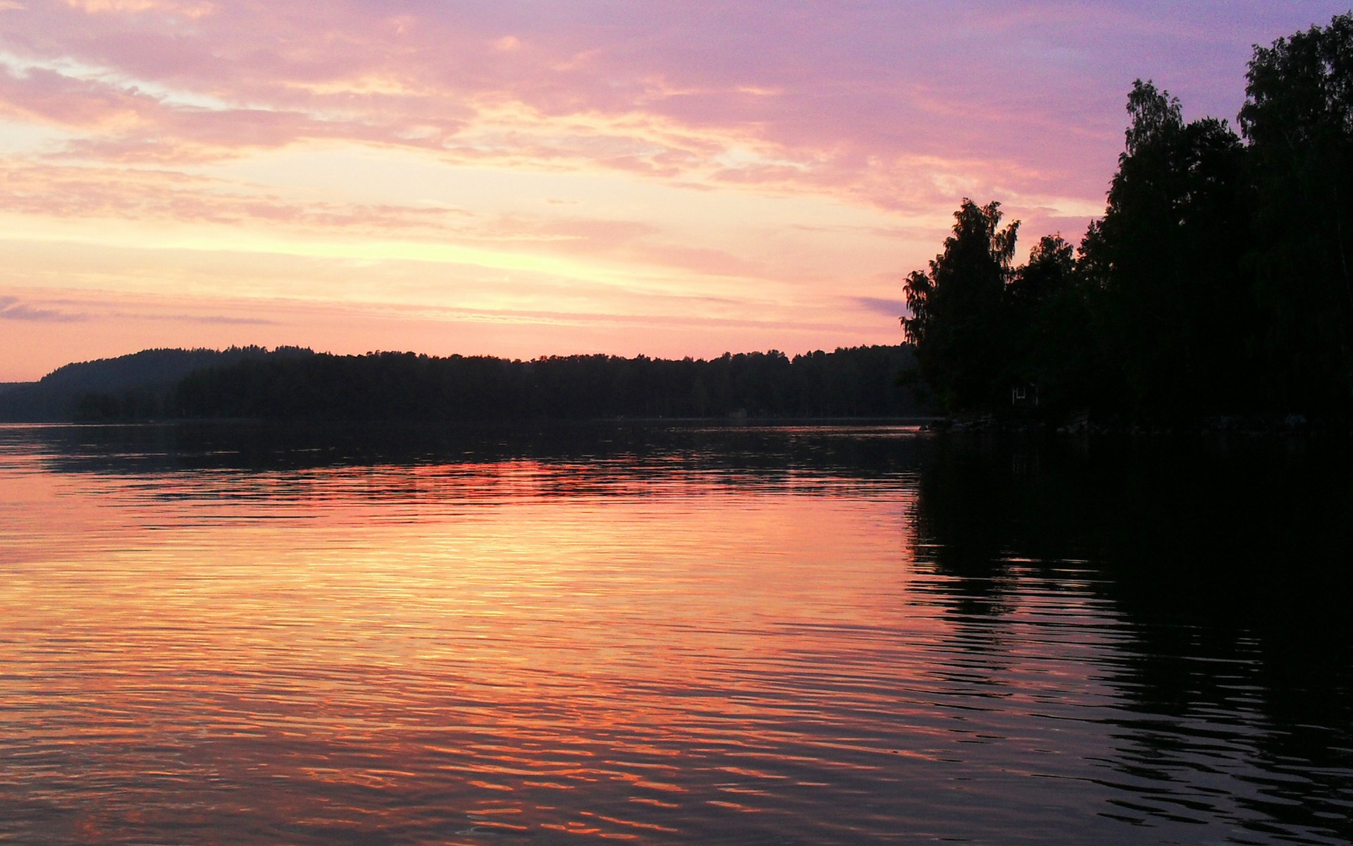 озеро, закат, онтарио