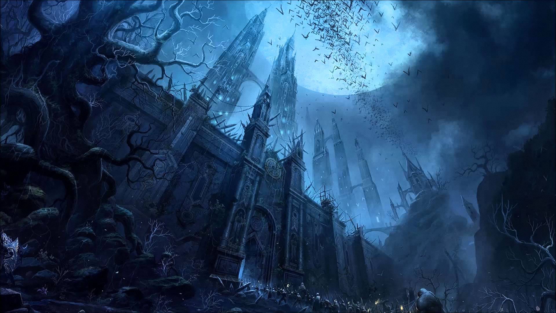 замок, тьма
