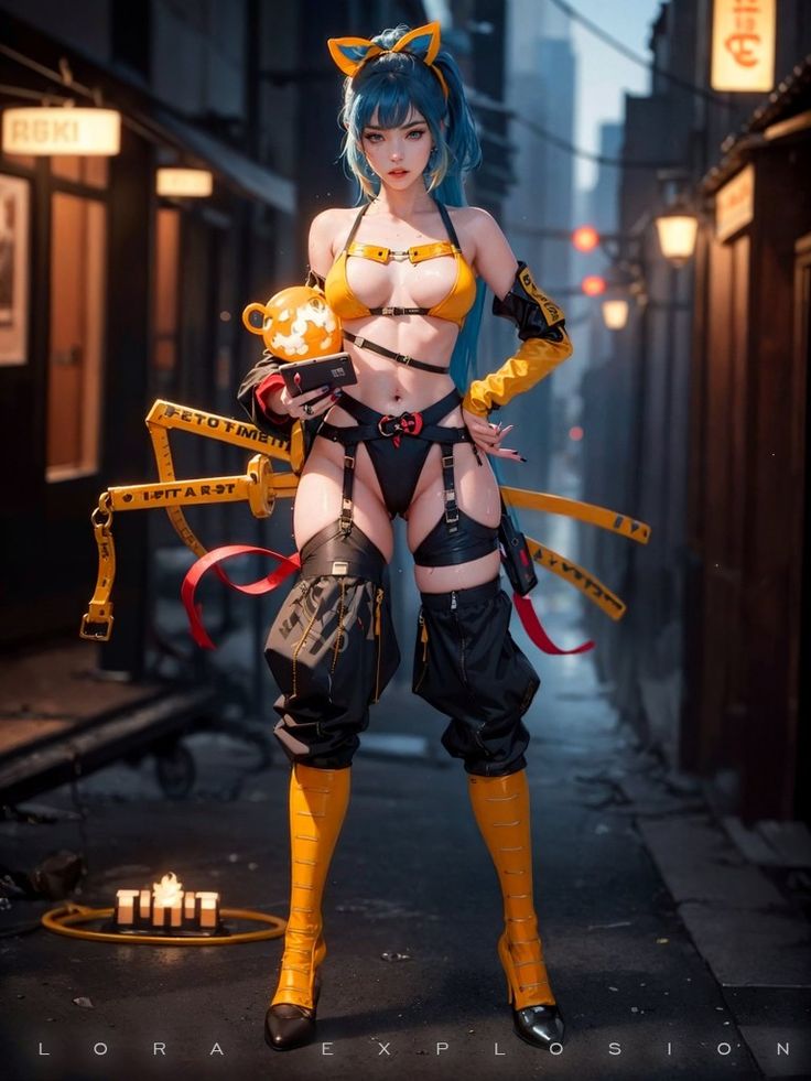 женщина в желто-черном наряде позирует для фото