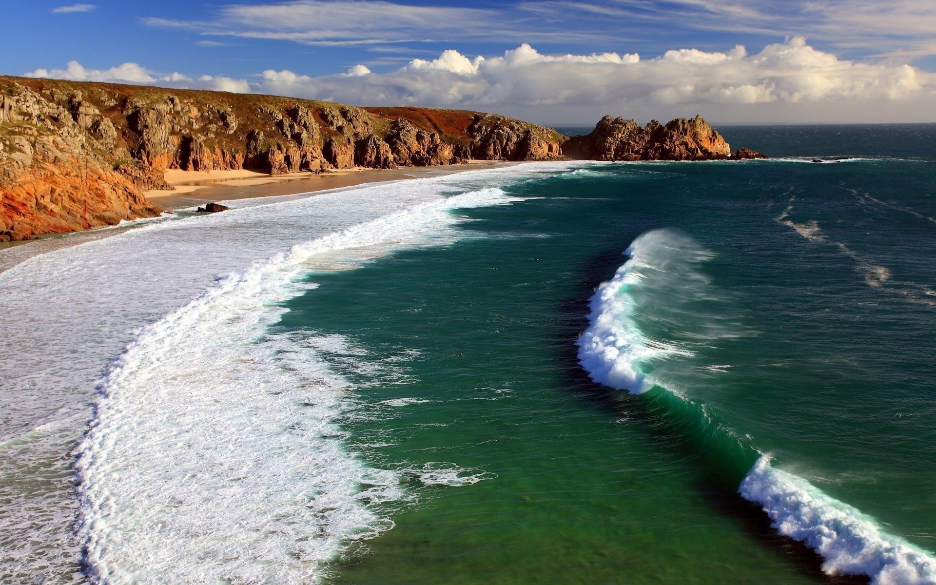 моря, синего, пляж