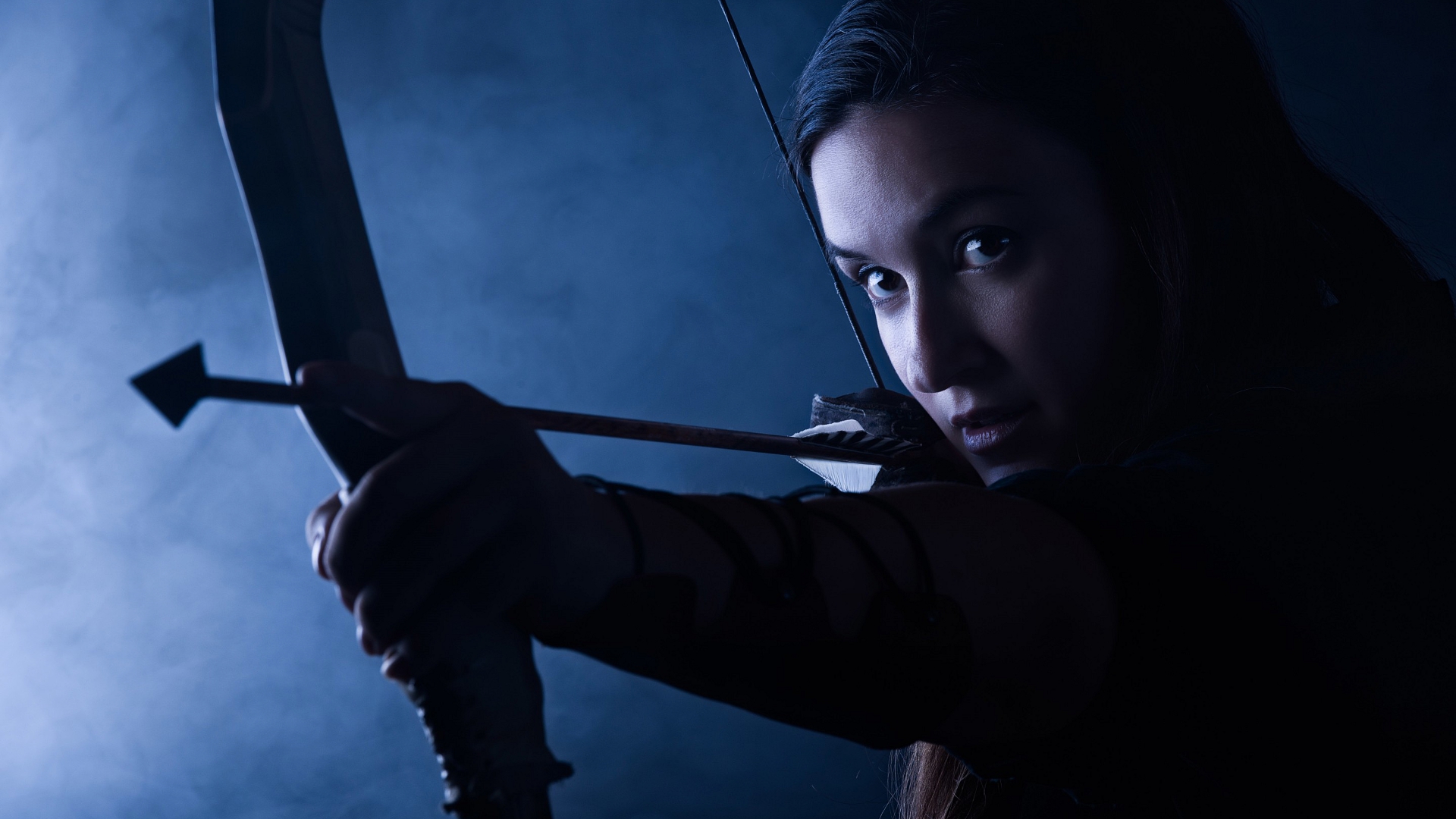 лук, девушка, стрелок