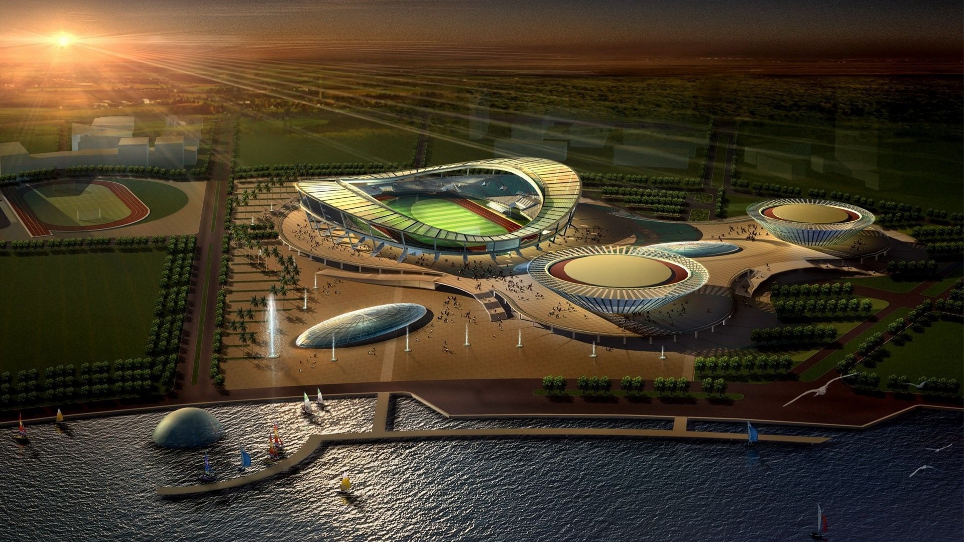 графика, компьютерная, architecture Фон № 79391 разрешение 1920x1080