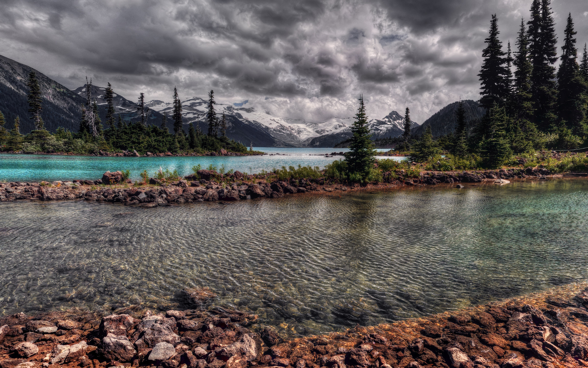 горы, пейзажи -, озеро