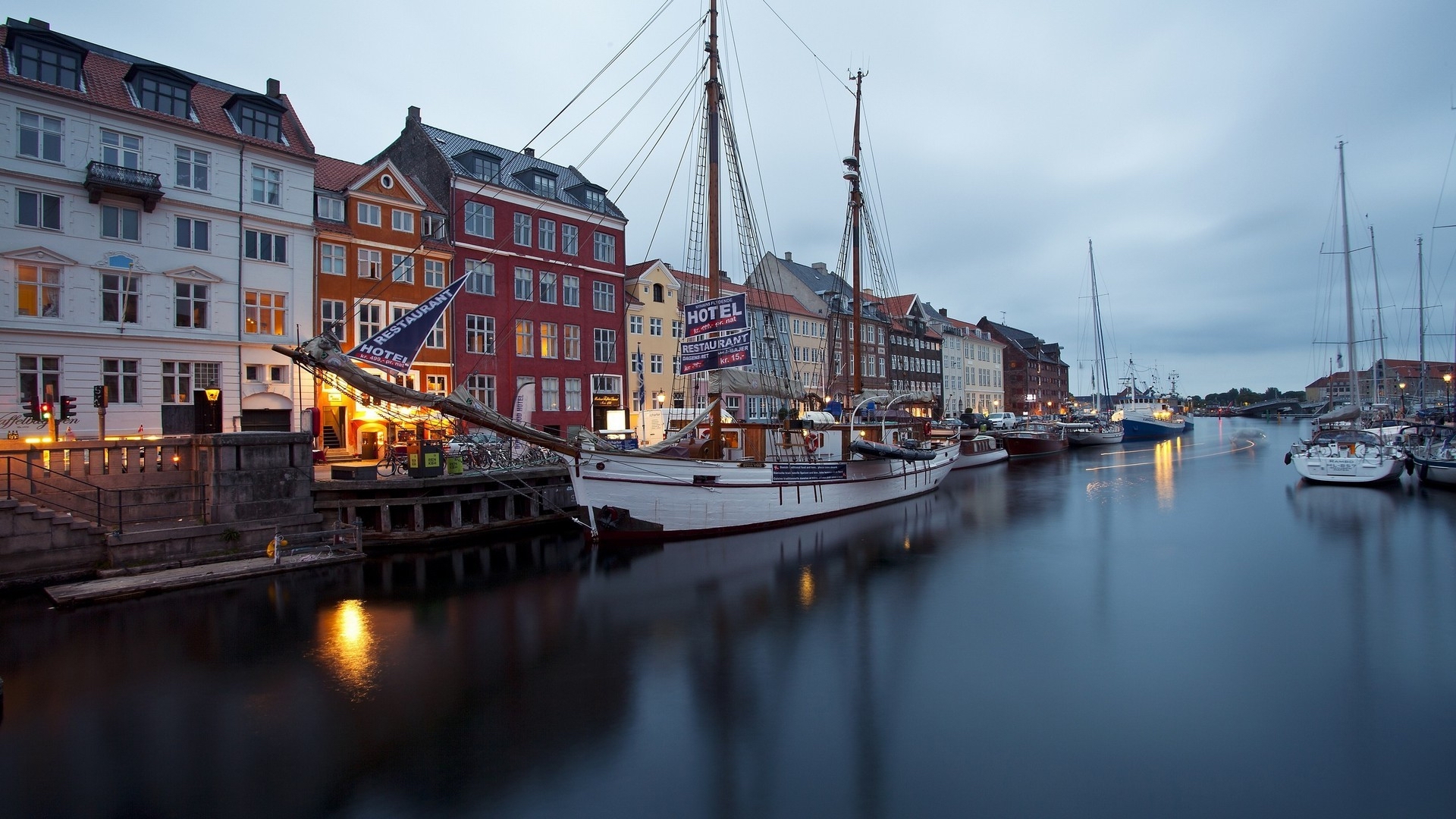 sailboat, danish, причал