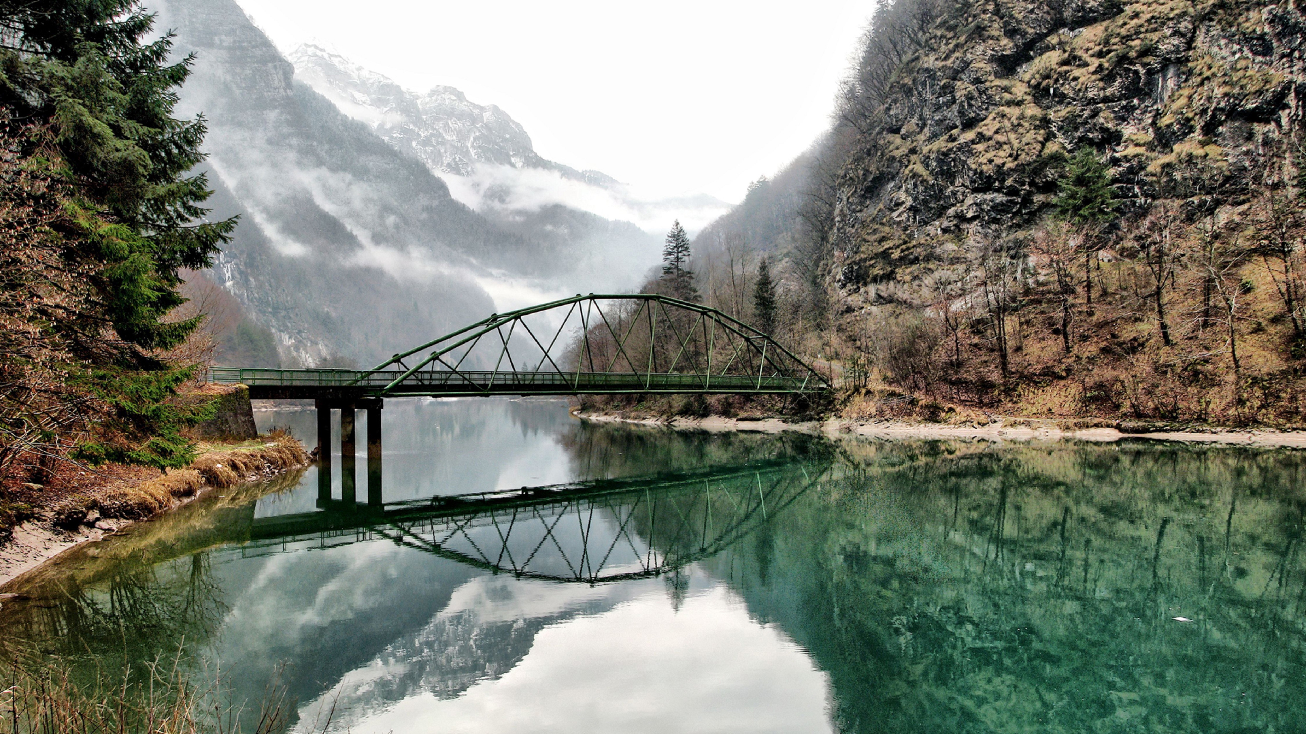 природа мост отражение река загрузить