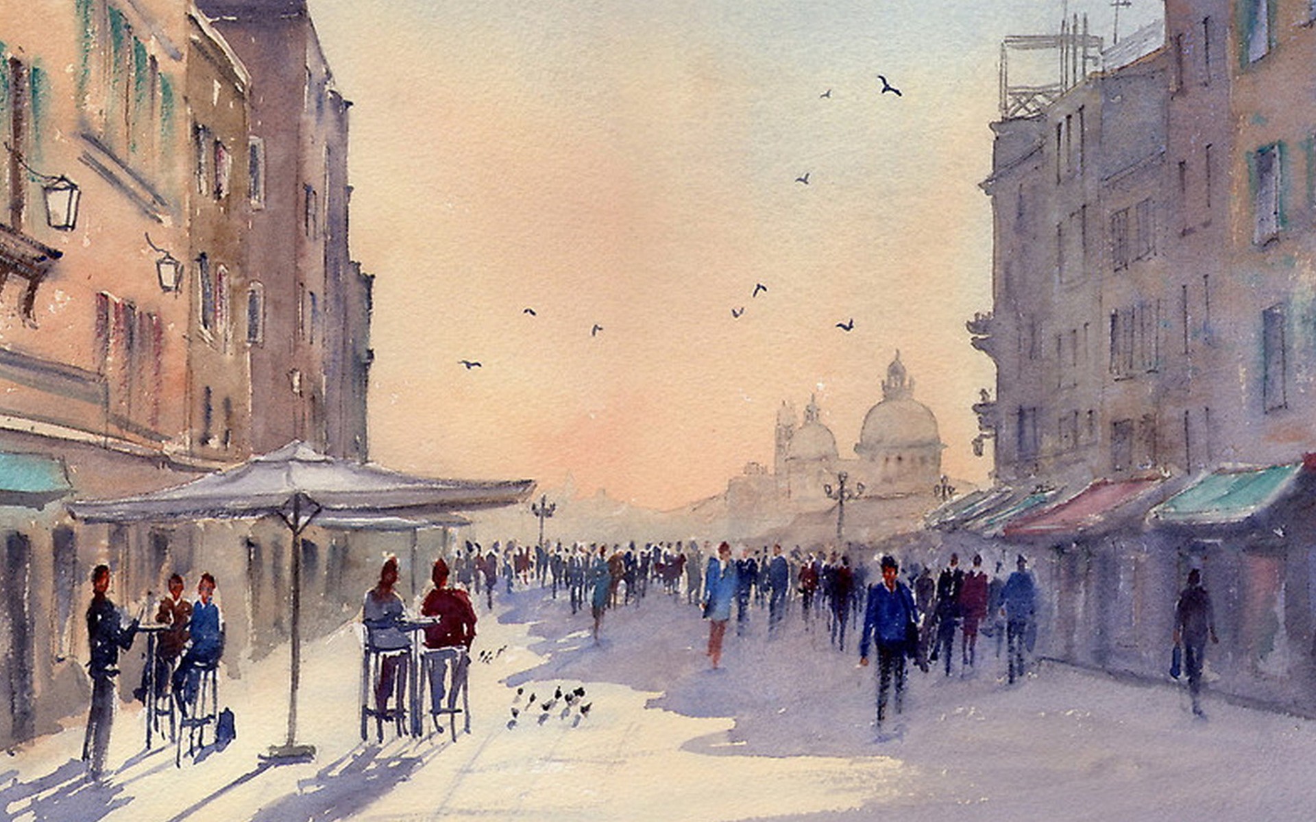 акварель, венец, искусство