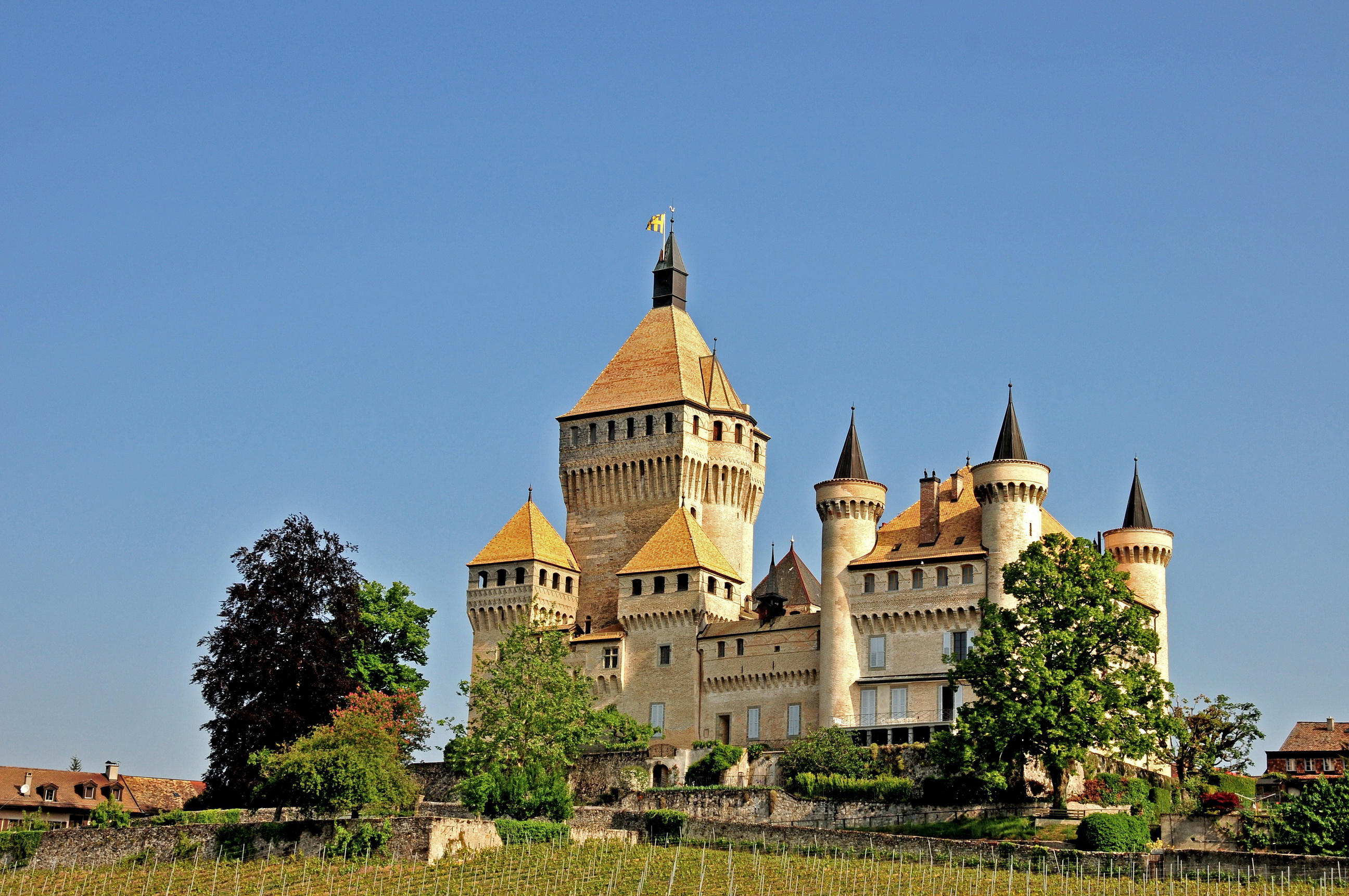 switzerland, castles, cities