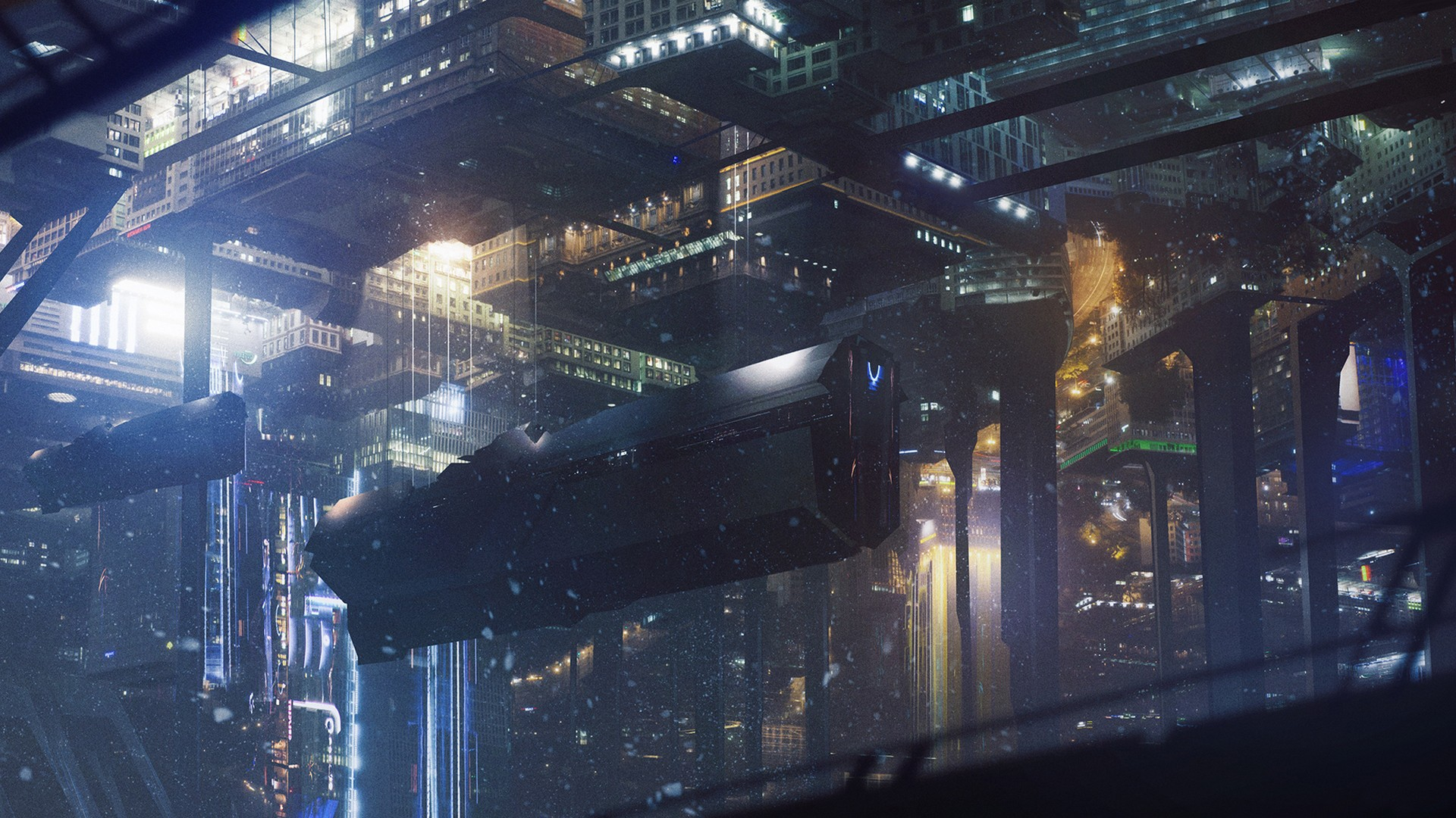 город, art, корабли Фон № 79815 разрешение 1920x1080