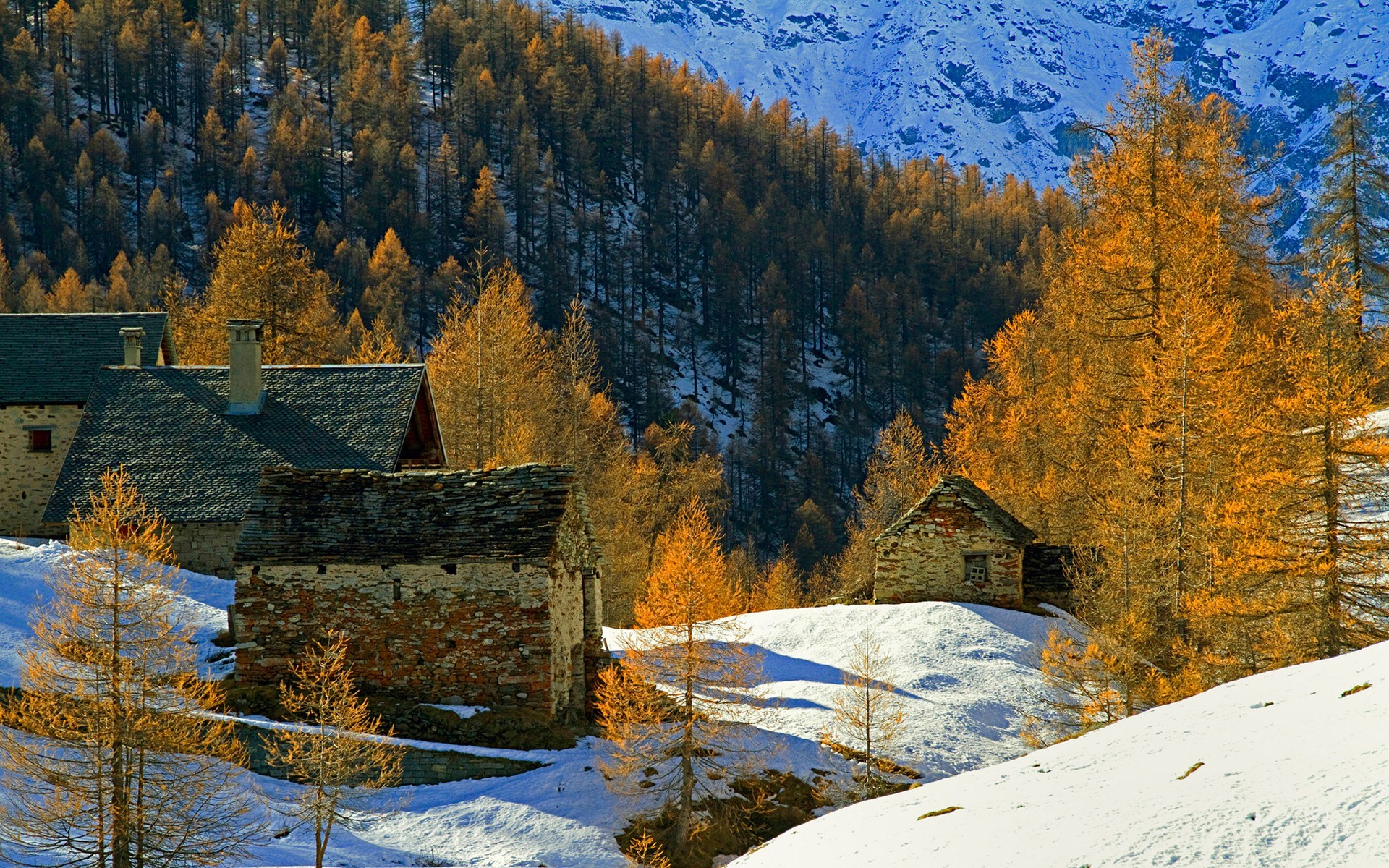 осень, монтань, дом