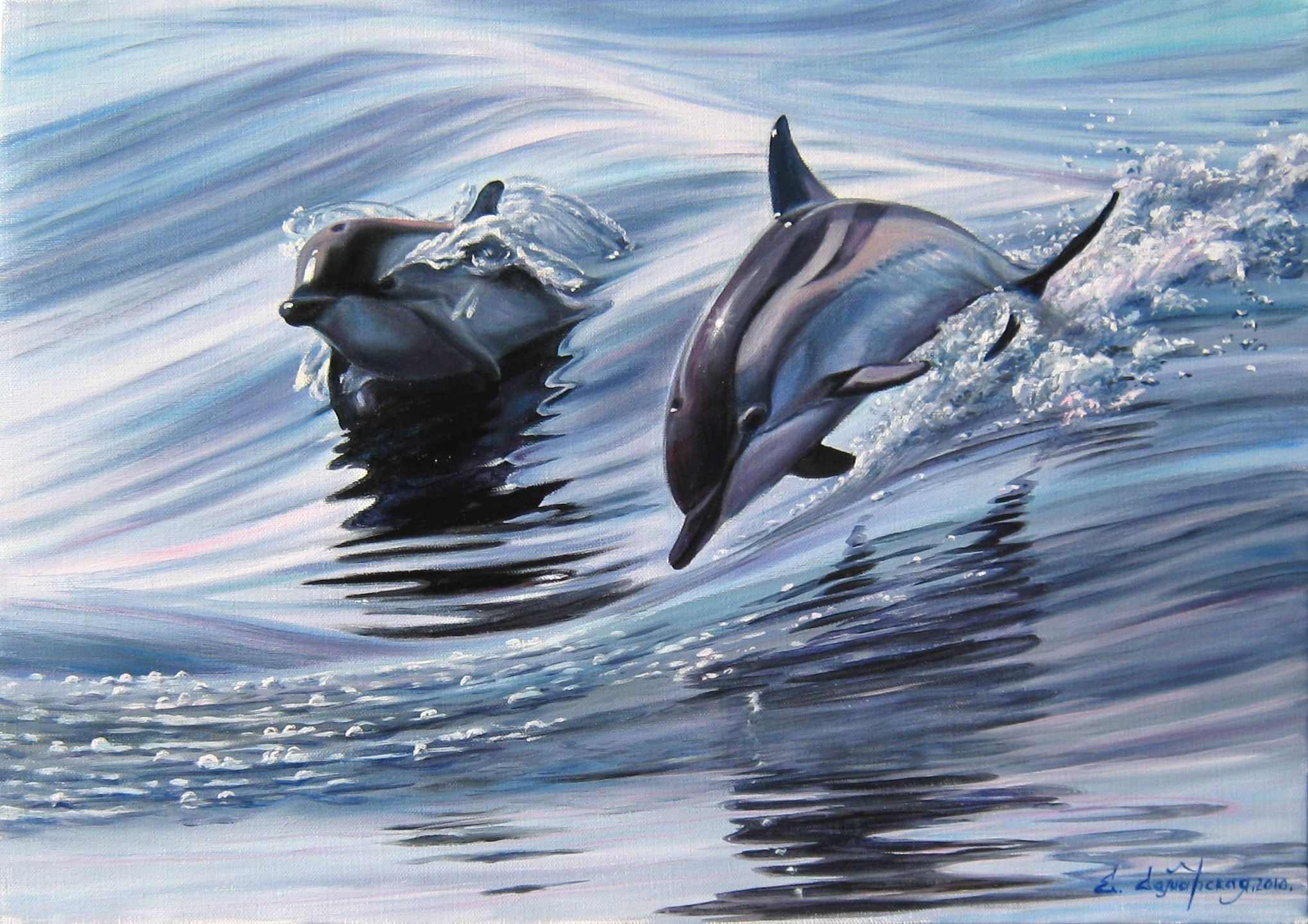 Леночка дельфин. Дельфины в море. Дельфин в море.