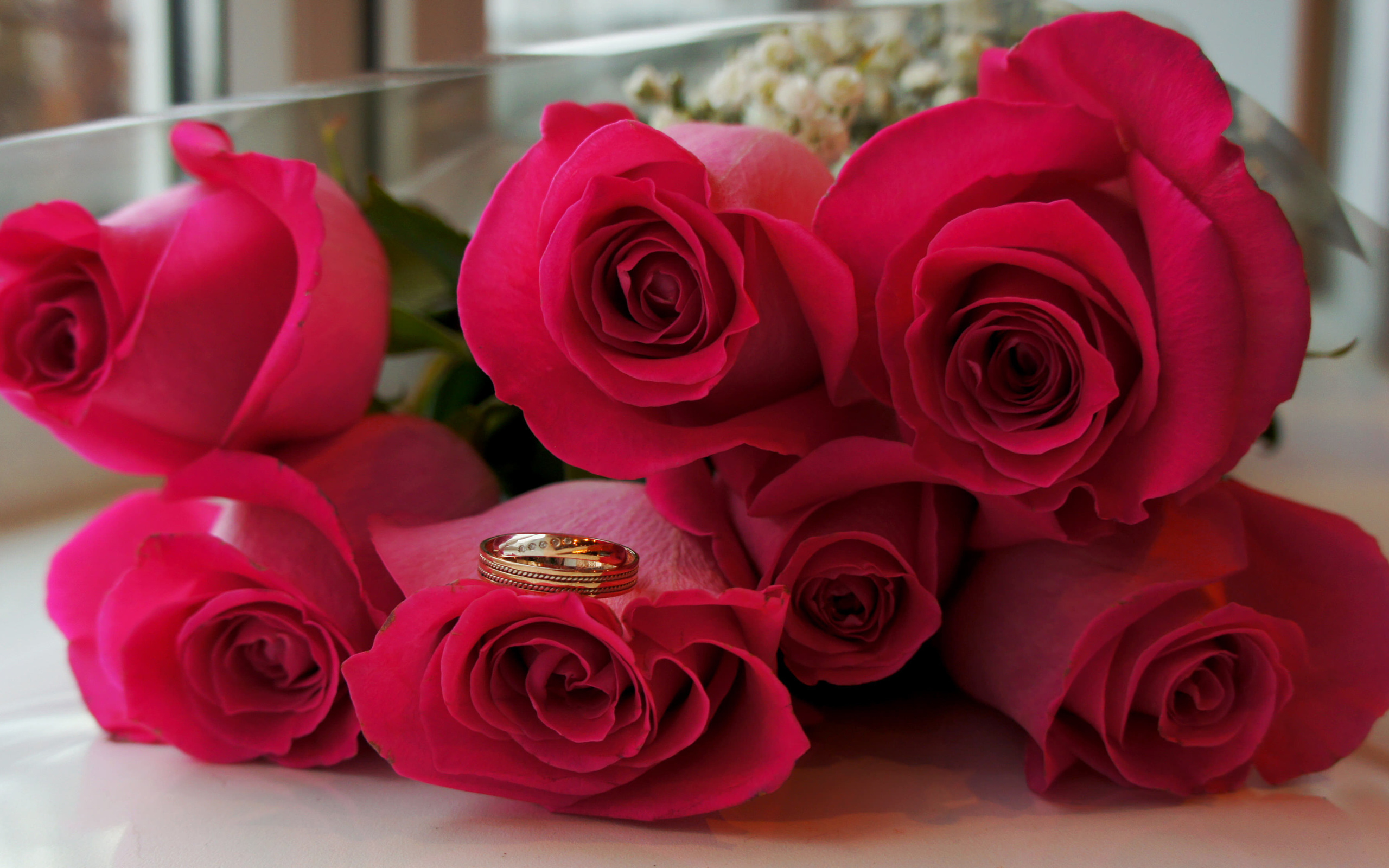 фото цветов с кольцом в домашних условиях