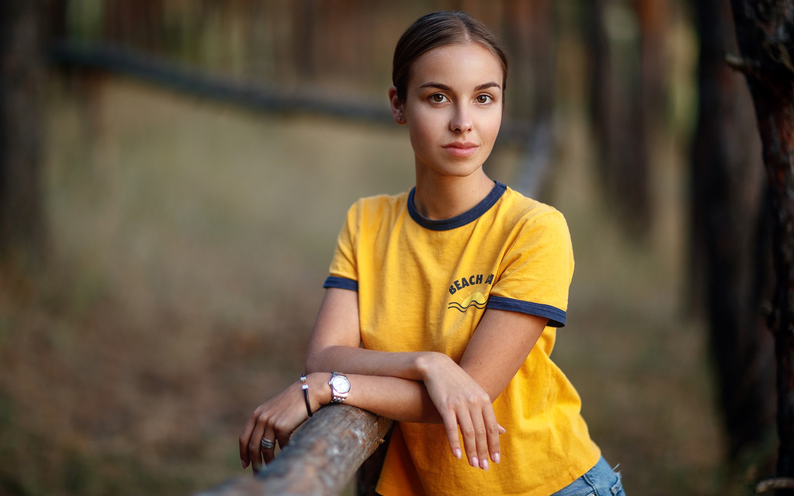 природа, смотреть, поза