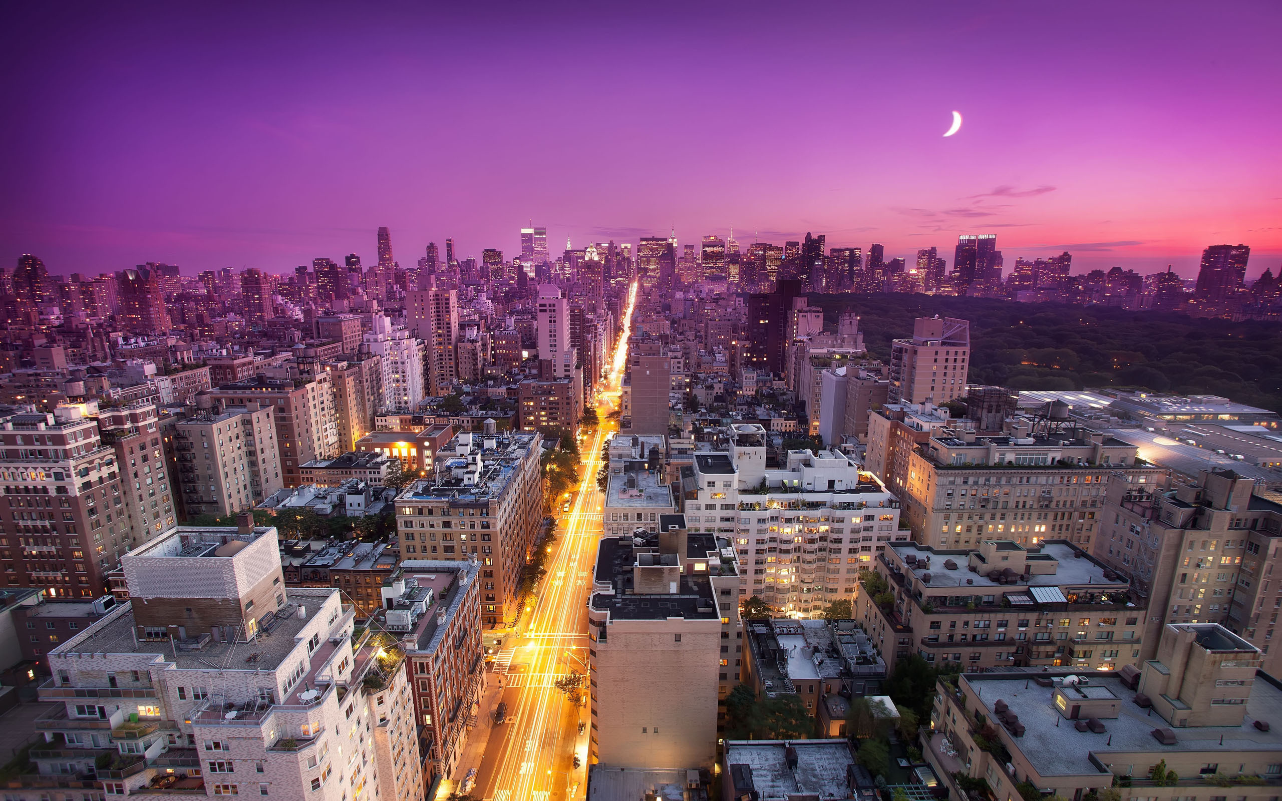 new, york, закат Фон № 94605 разрешение 2560x1600