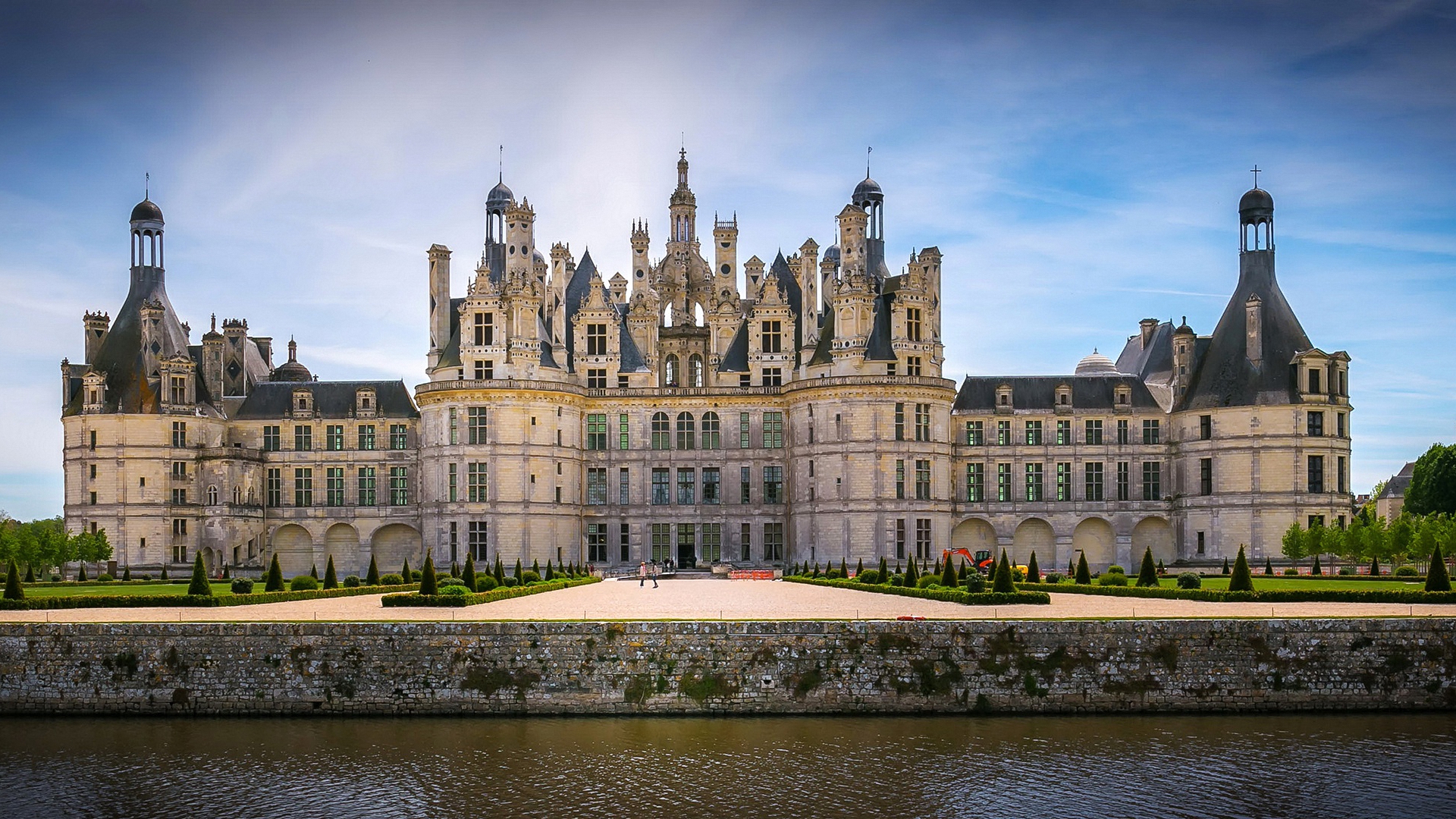 chambord, castle, вектор