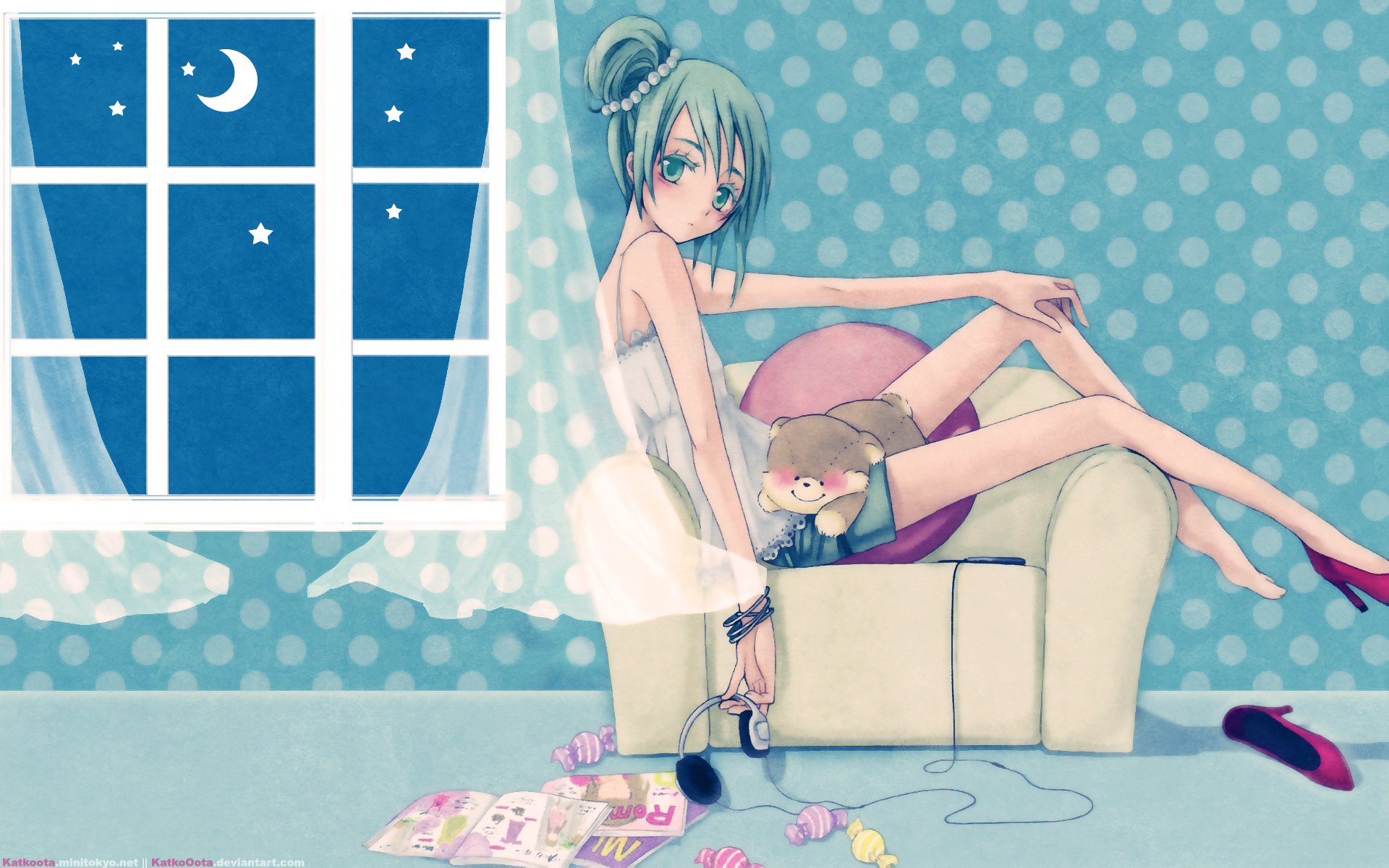 miku, Hatsune No 29930 Разрешение 1920x1200