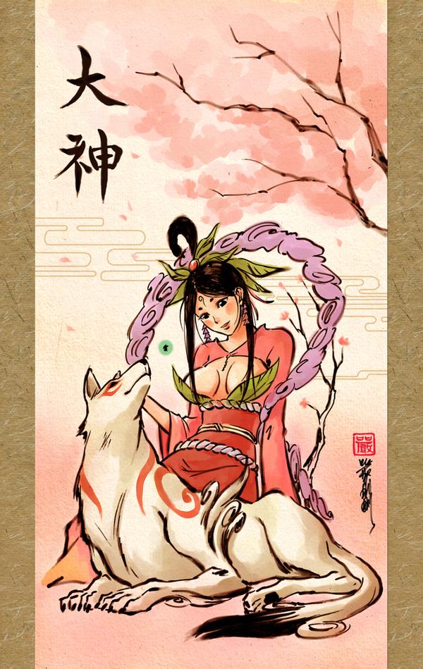 okamus, amaterasu, арт