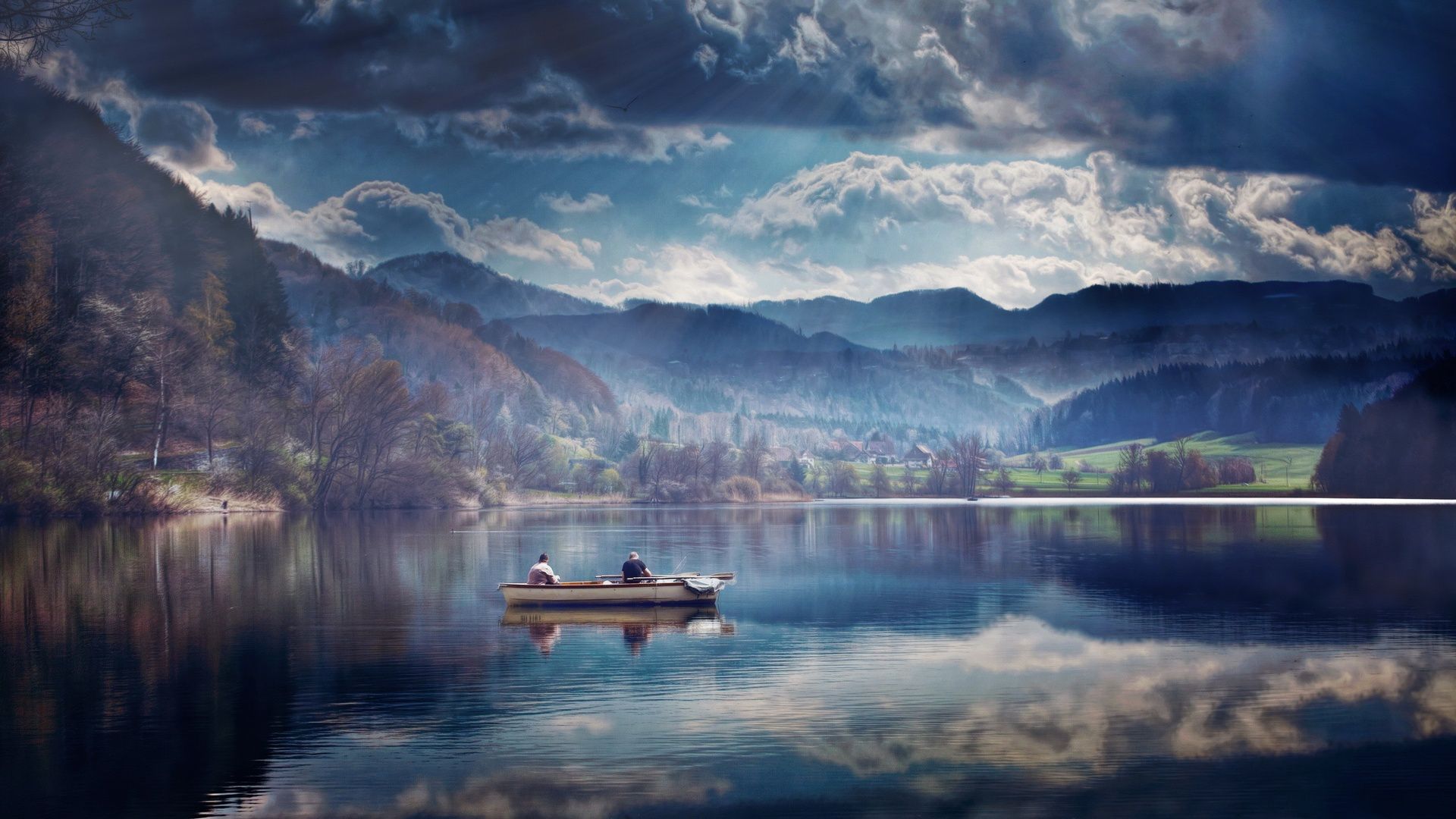 природа, рыбалка, озеро