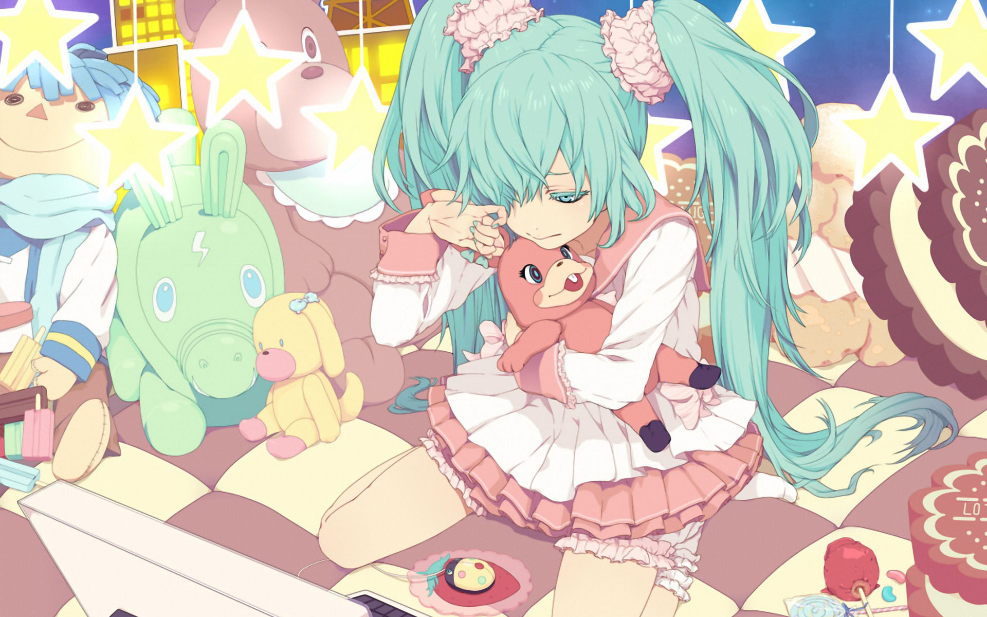 miku, hatsune, аниме