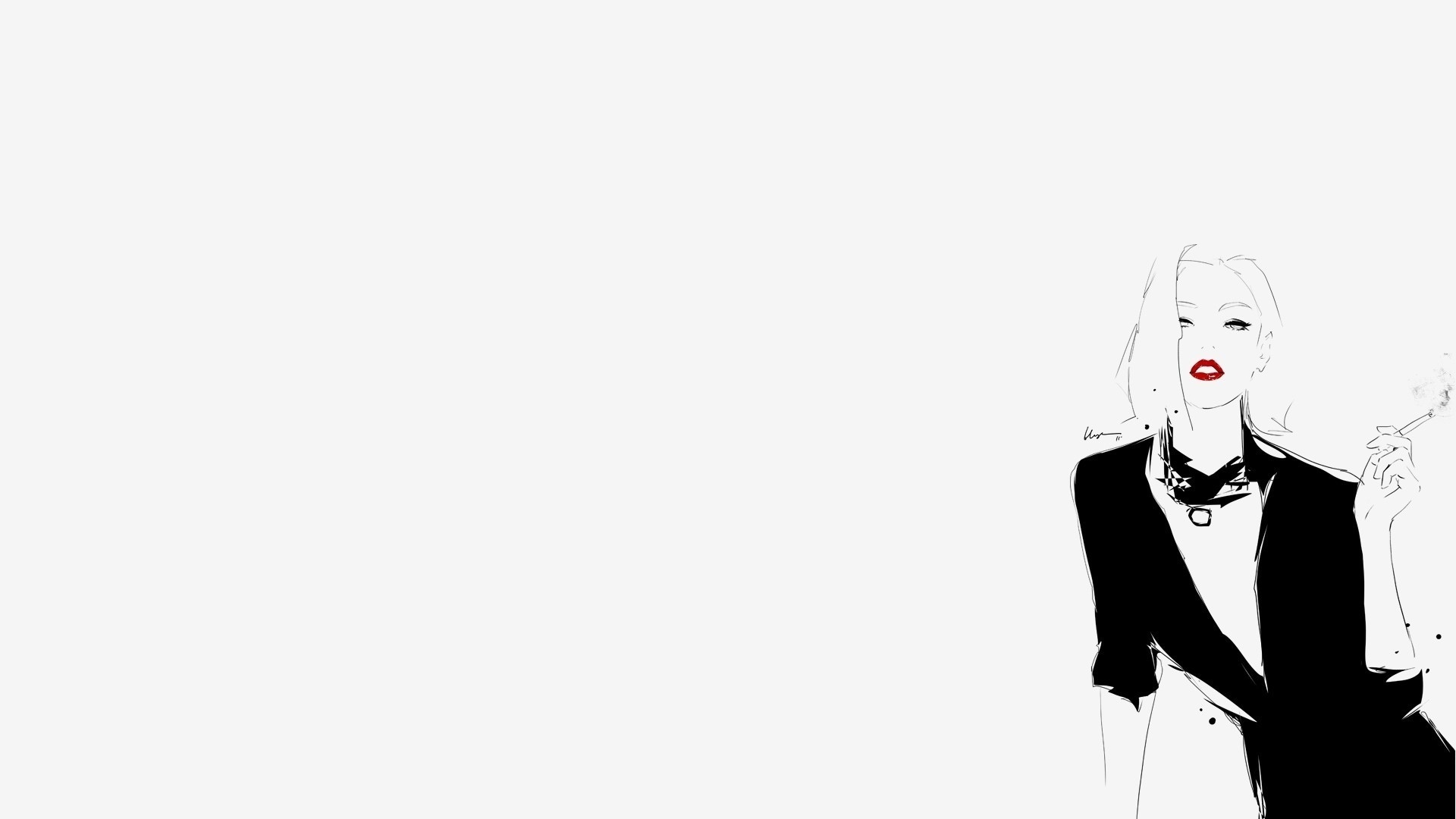 есть женщина в смокинге и мужчина в костюме