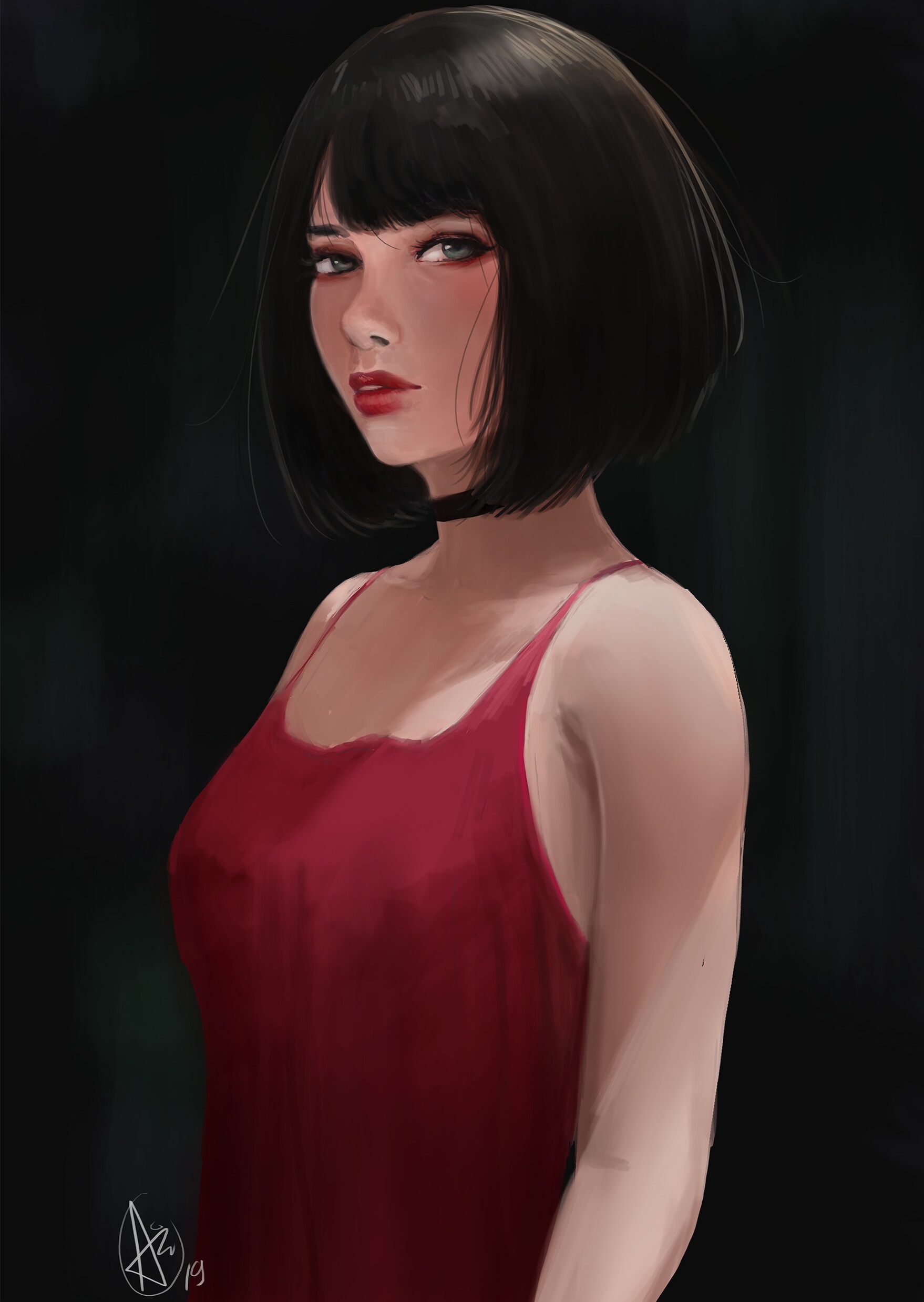 искусство, аниме, черный