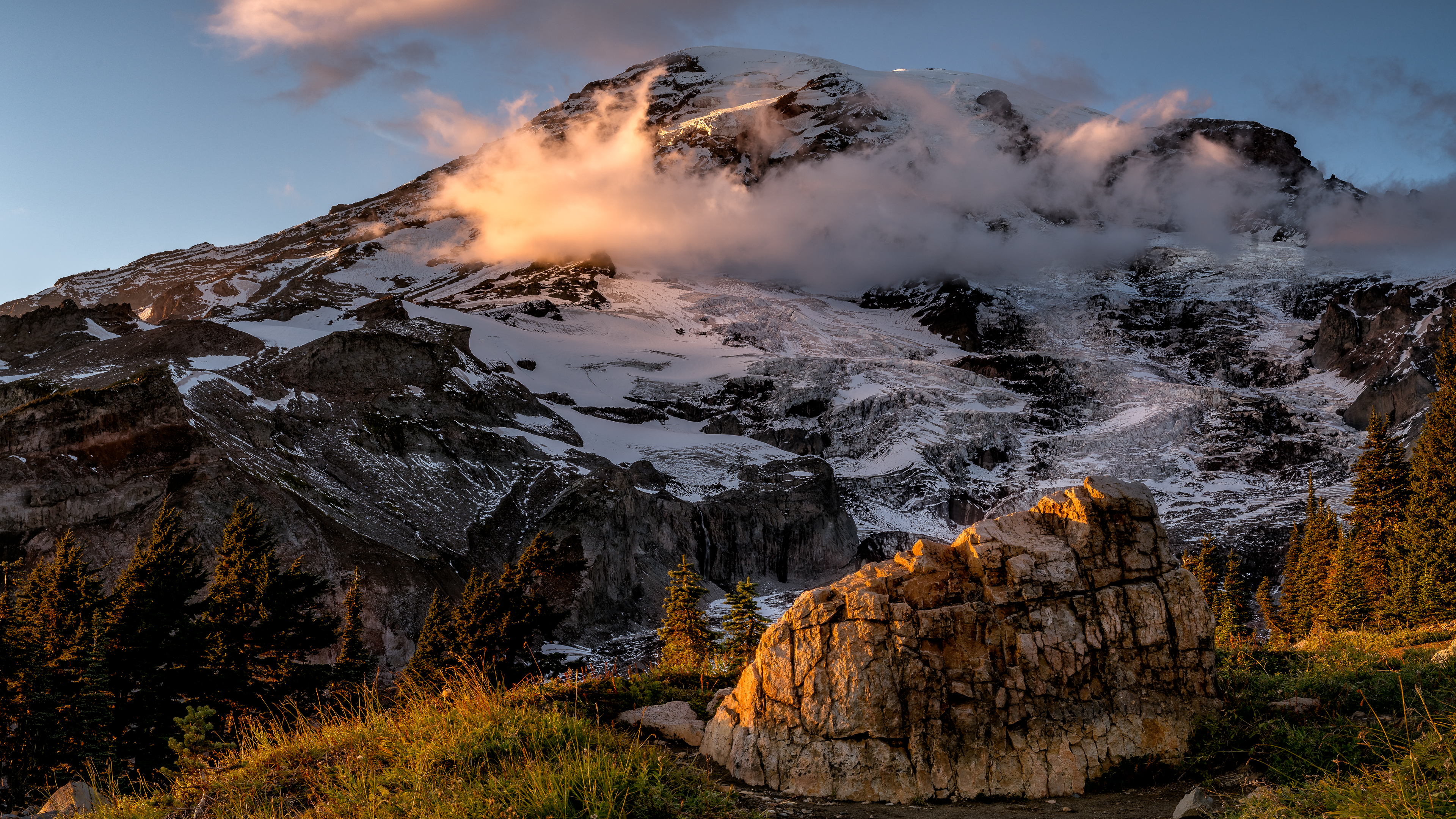 дождь, гора, тропа