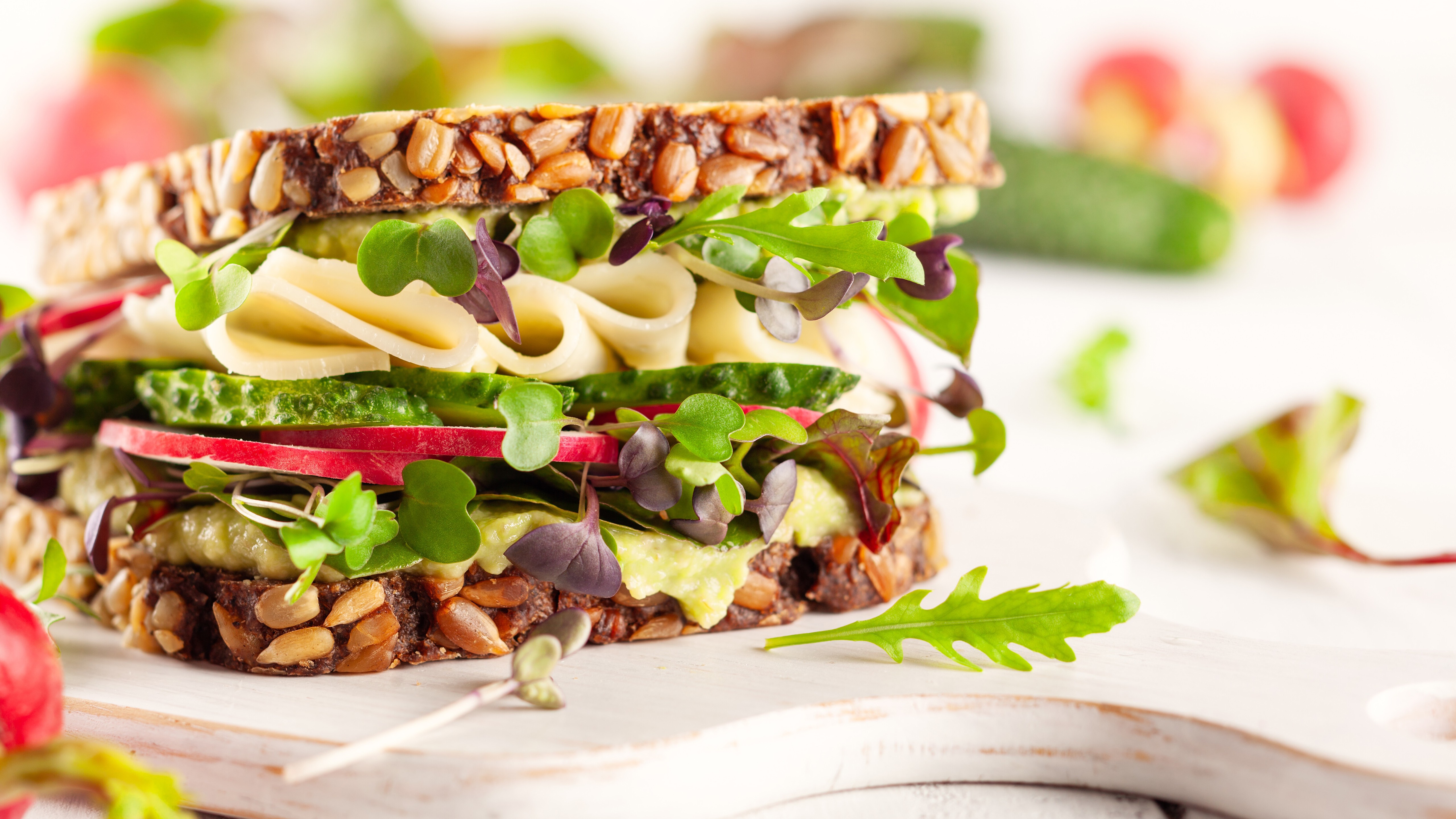 бутерброд, завтрак, вегетарианец