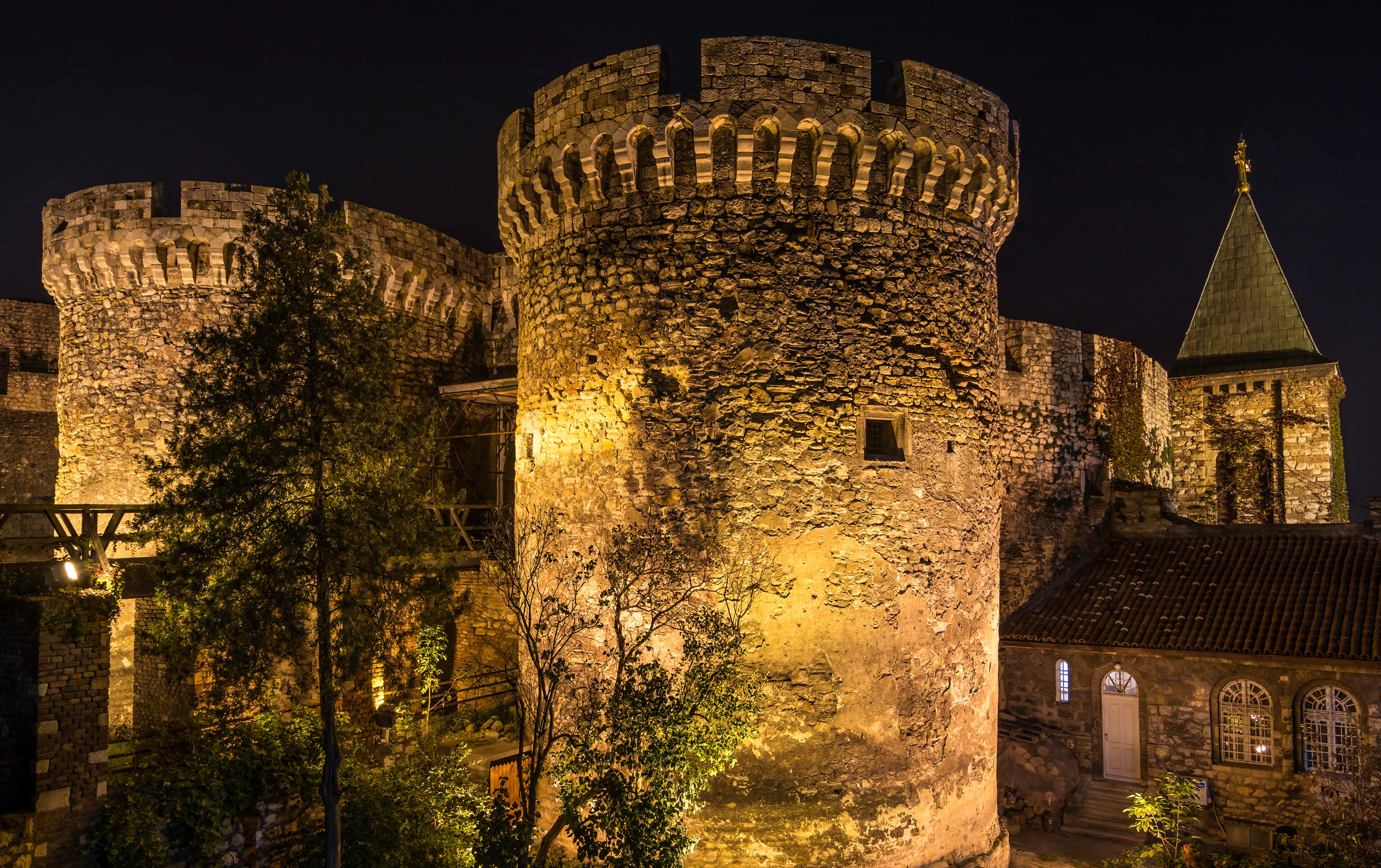 fortress, belgrade, огни