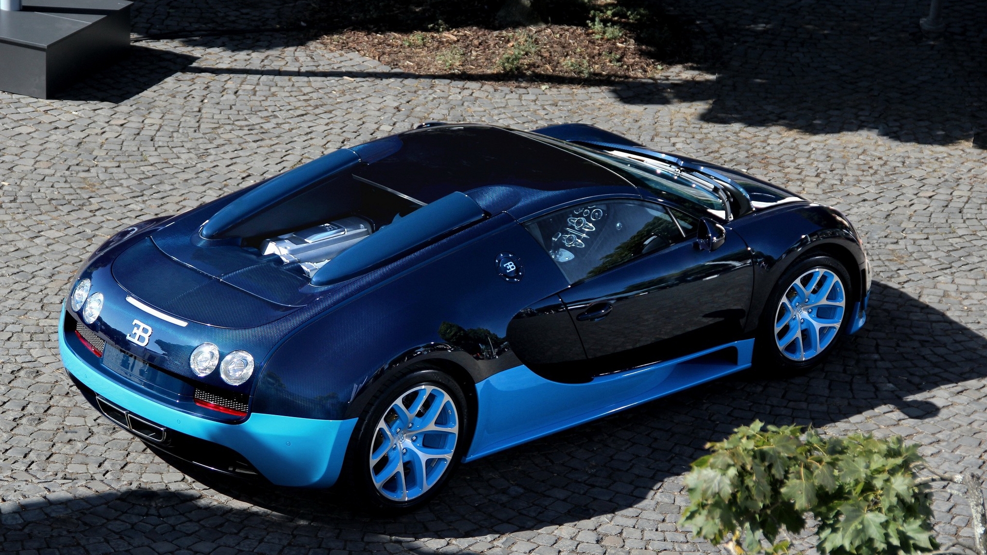 bugatti, veyron, синий