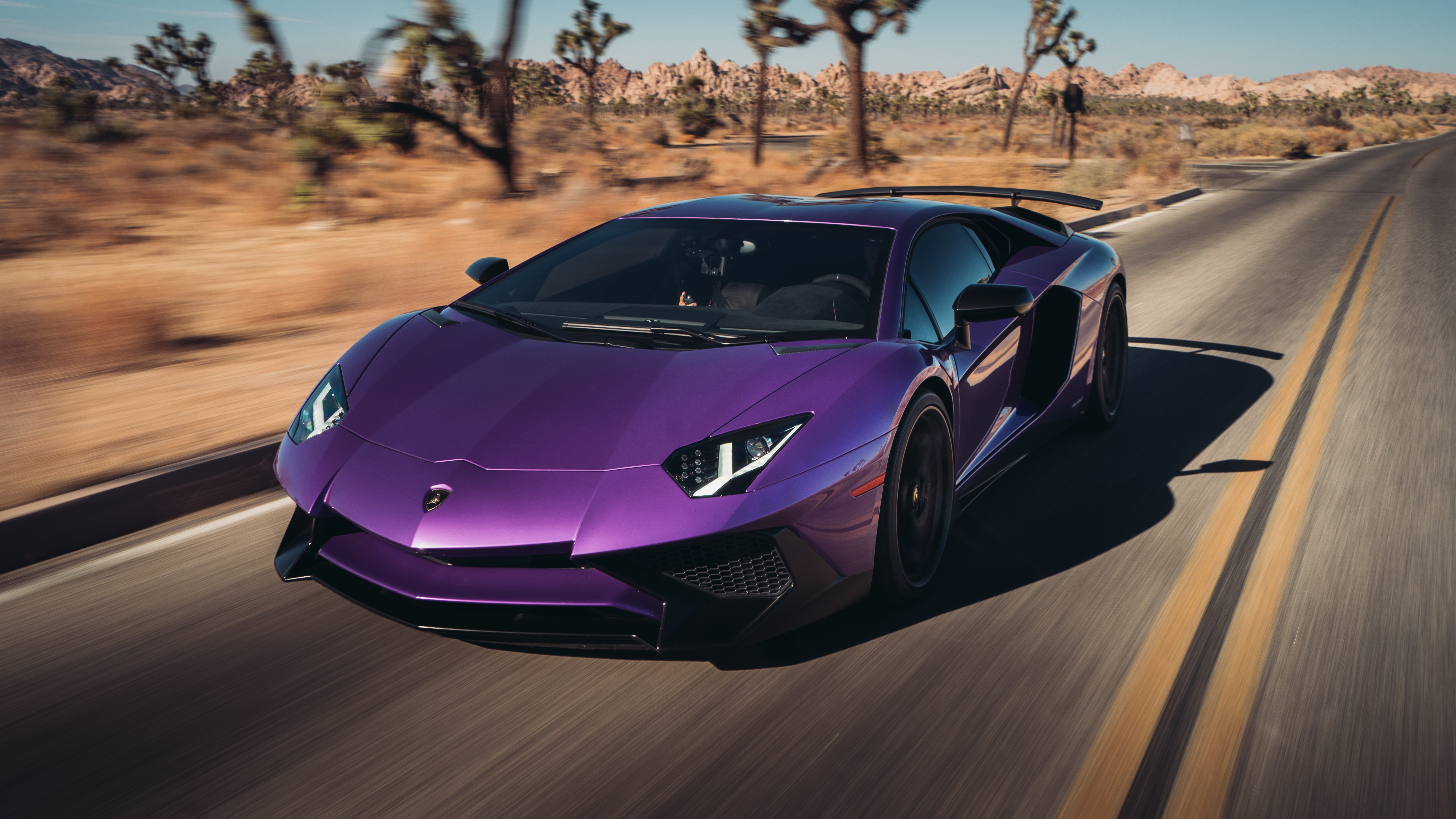 lamborghini, фиолетовый, aventador