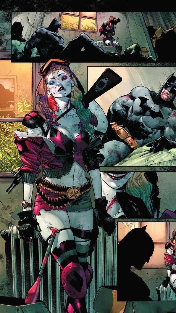 harley, batman, art