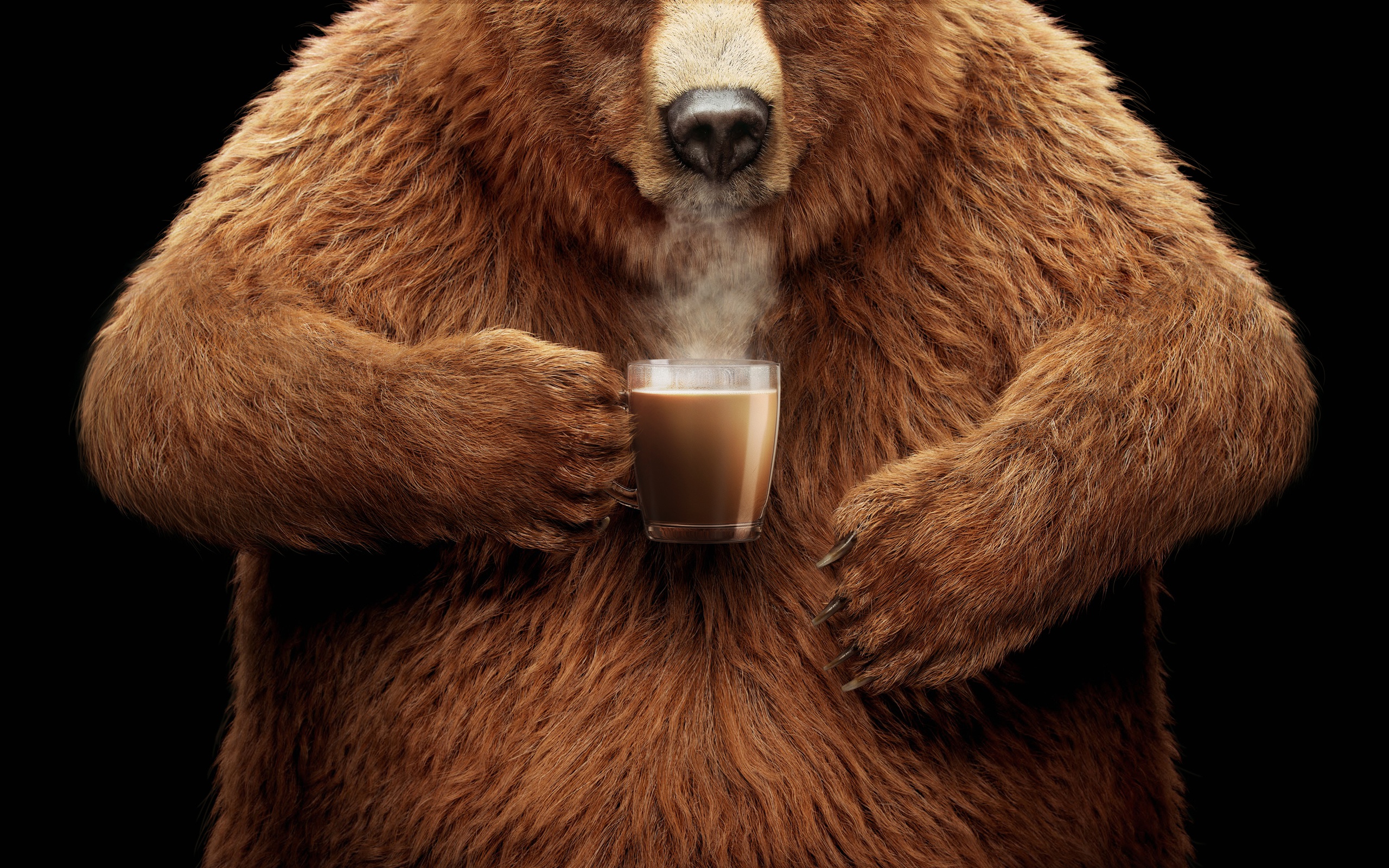 Медведь с чаем