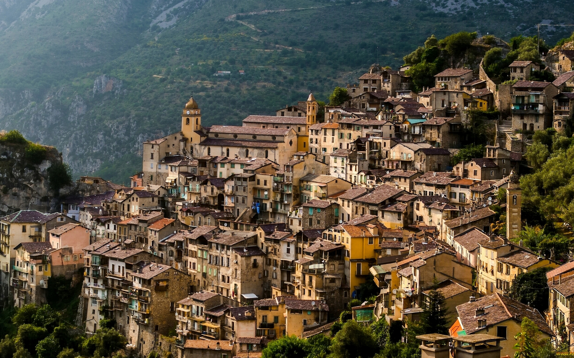 франция, гора, город