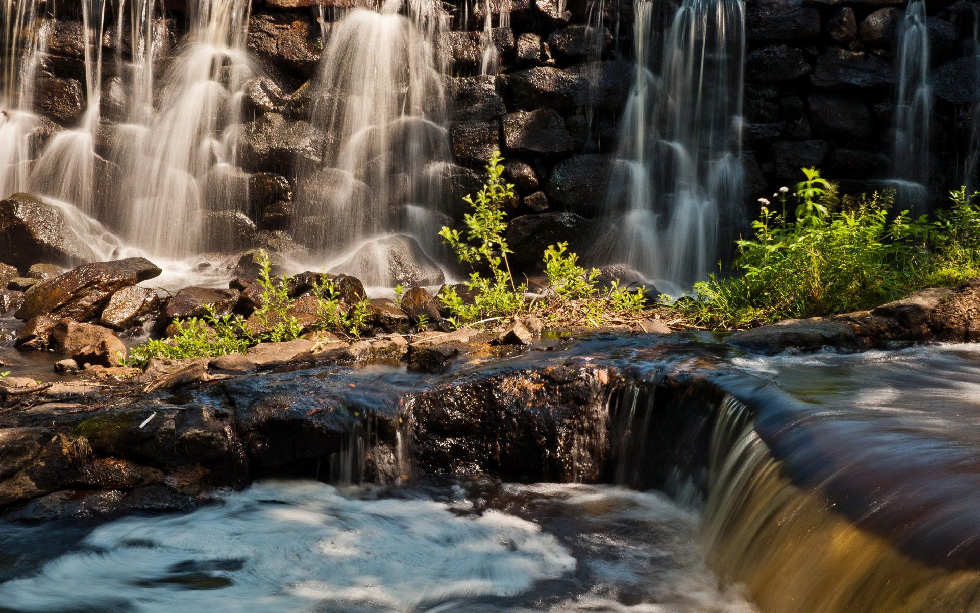 красивые, водопад, природа