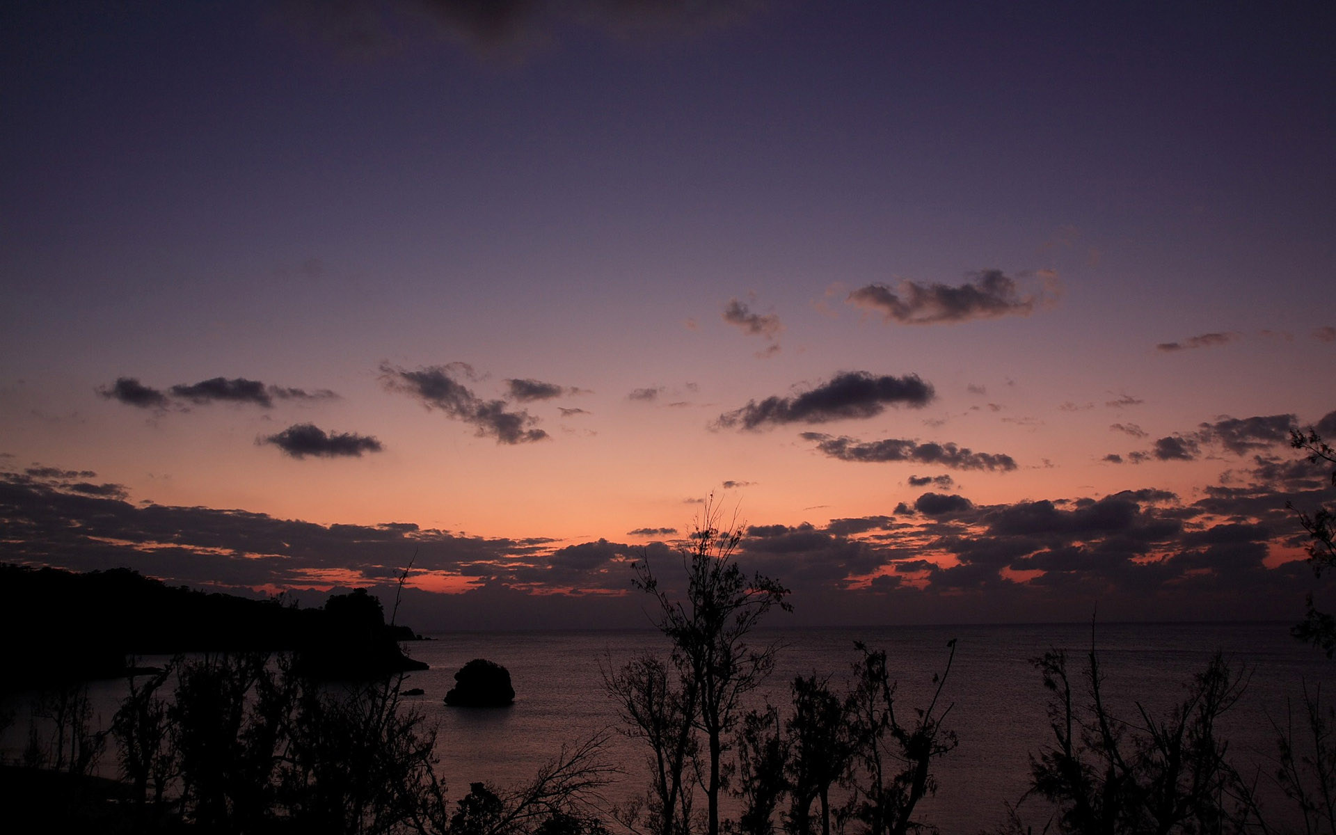 природа вечер закат небо облака море горизонт nature evening sunset the sky clouds sea horizon бесплатно