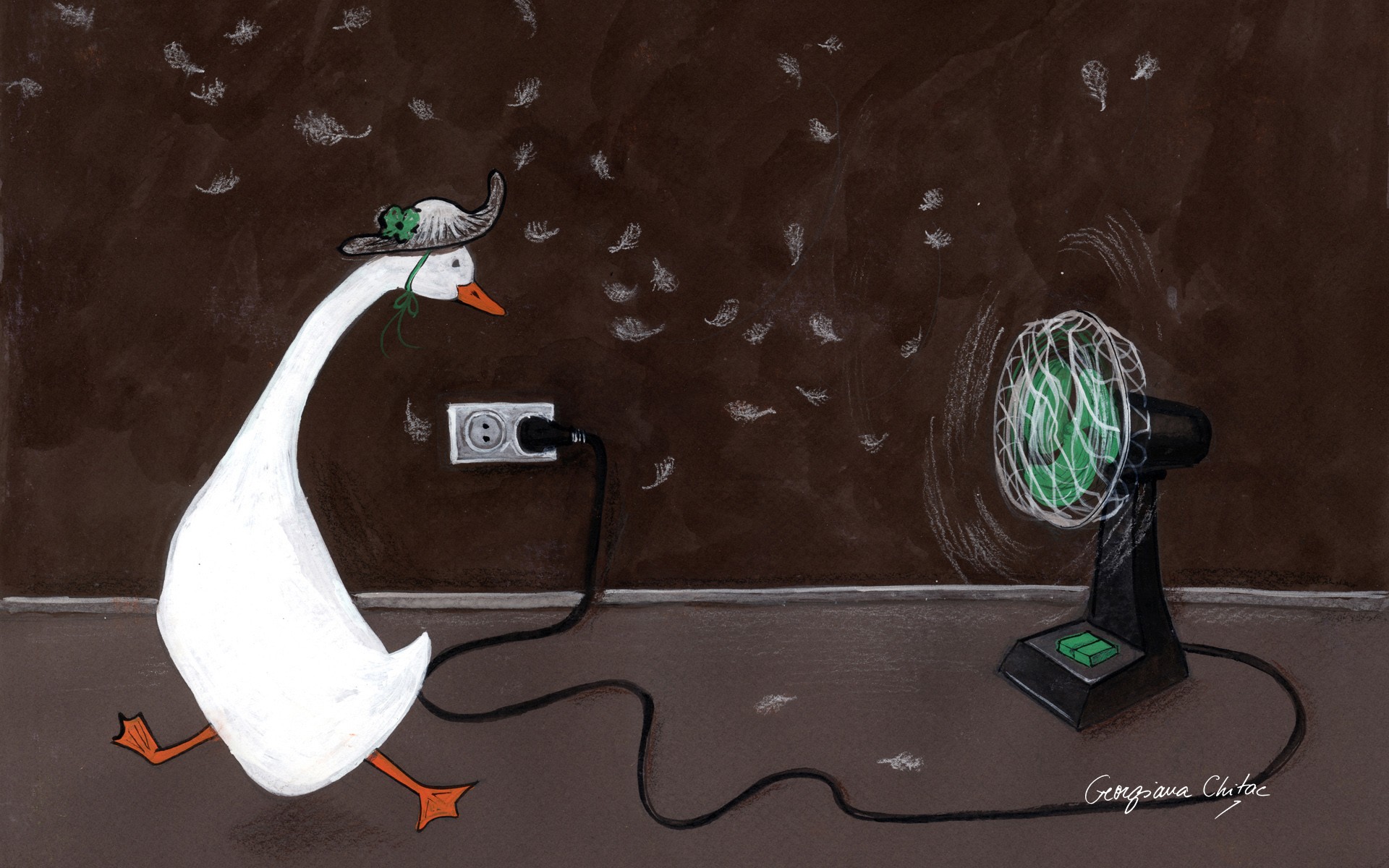 georgiana, иллюстрация, окно