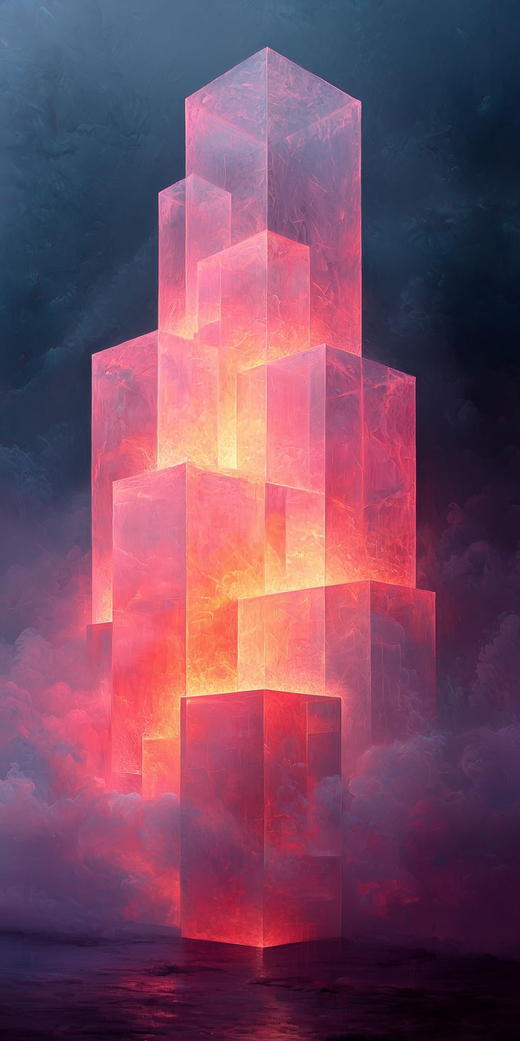 существует цифровая картина здания в небе