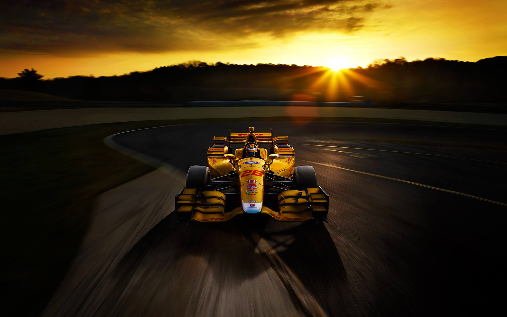 honda, car, race