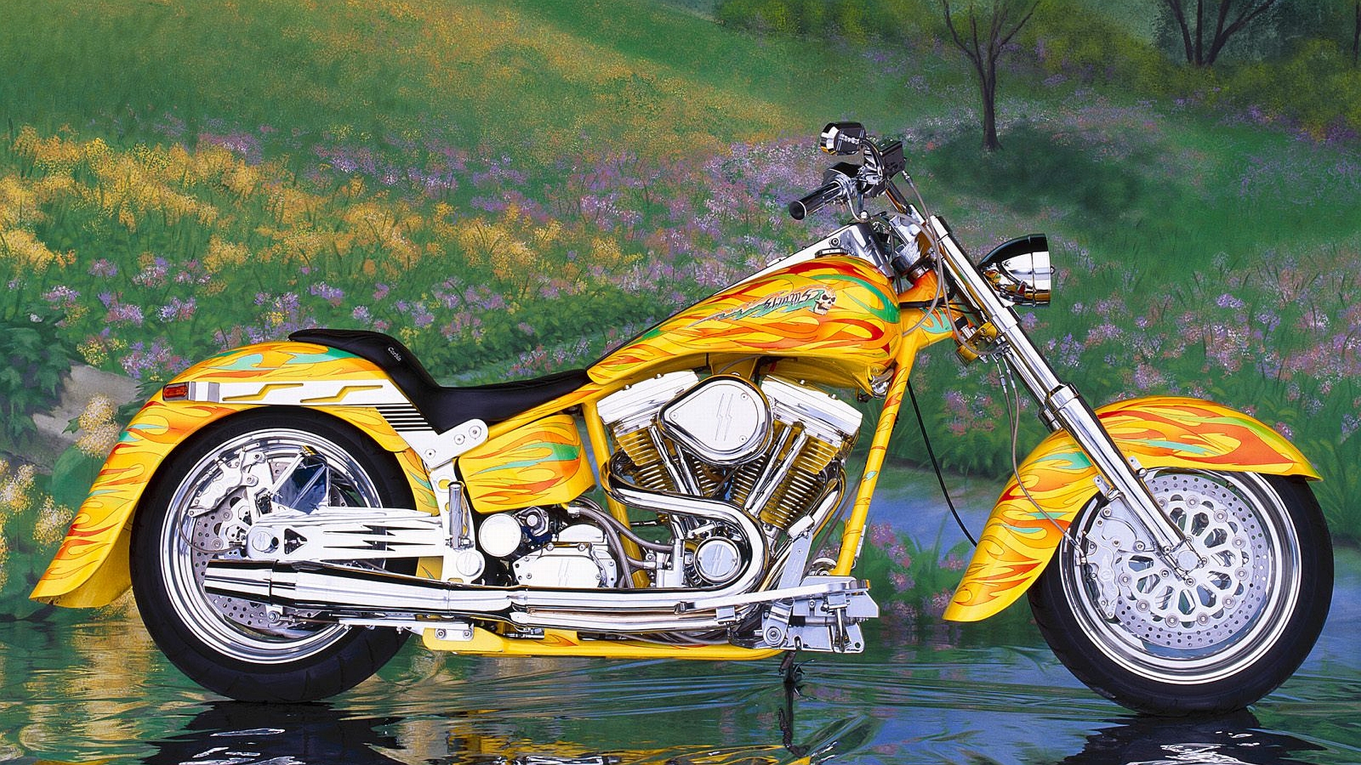 мотоциклы желтый harley davidson без смс
