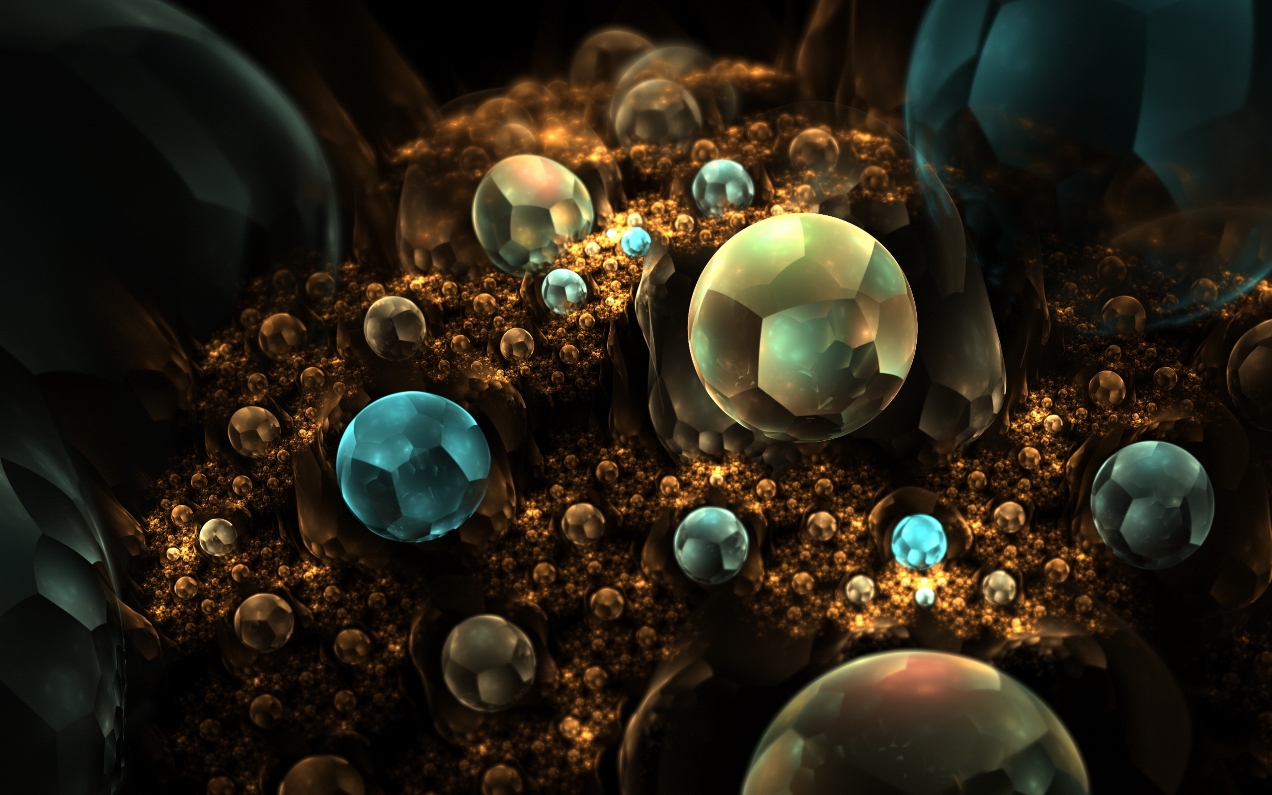 алмазы, фрактальные, абстрактные