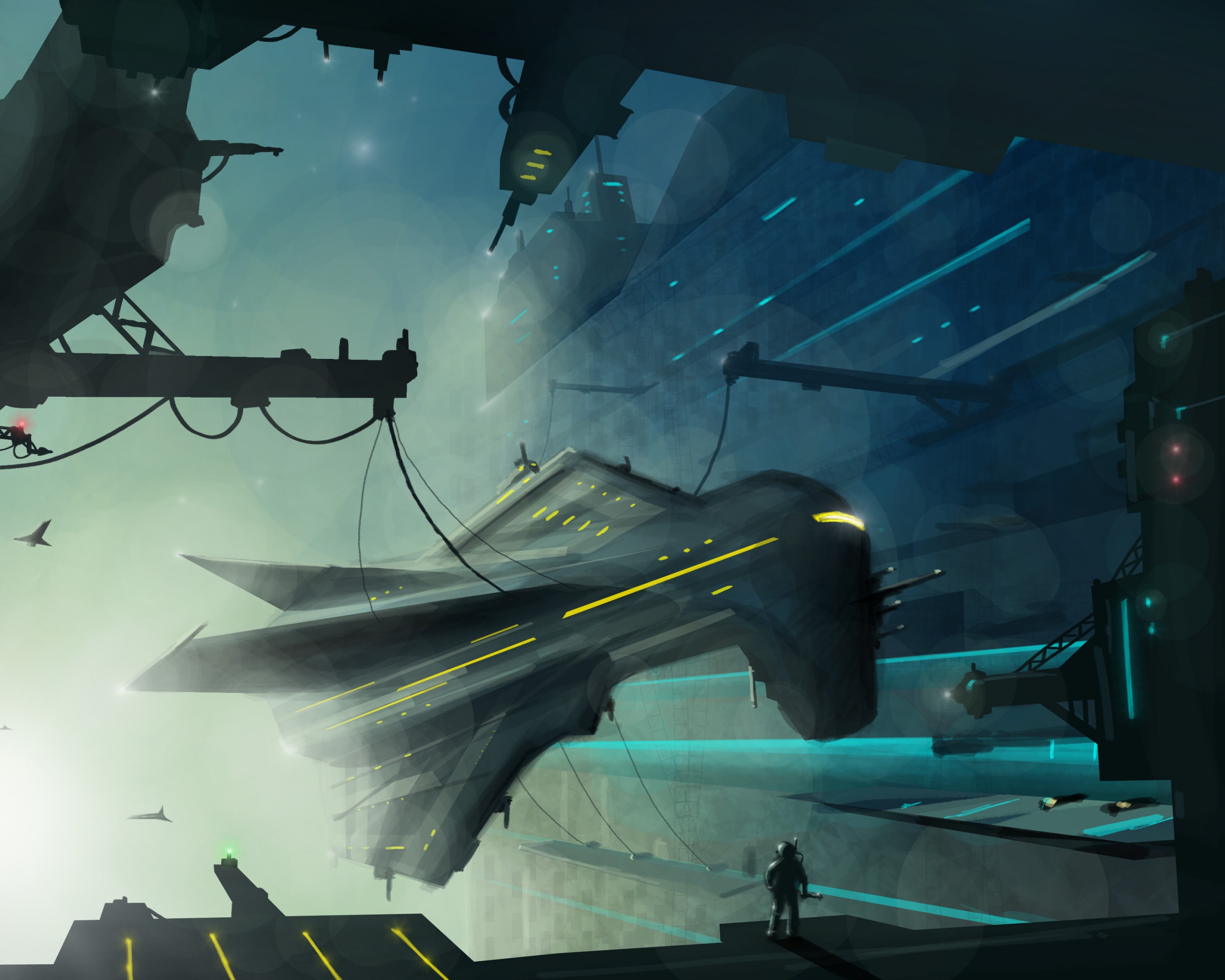 космопорт, корабль