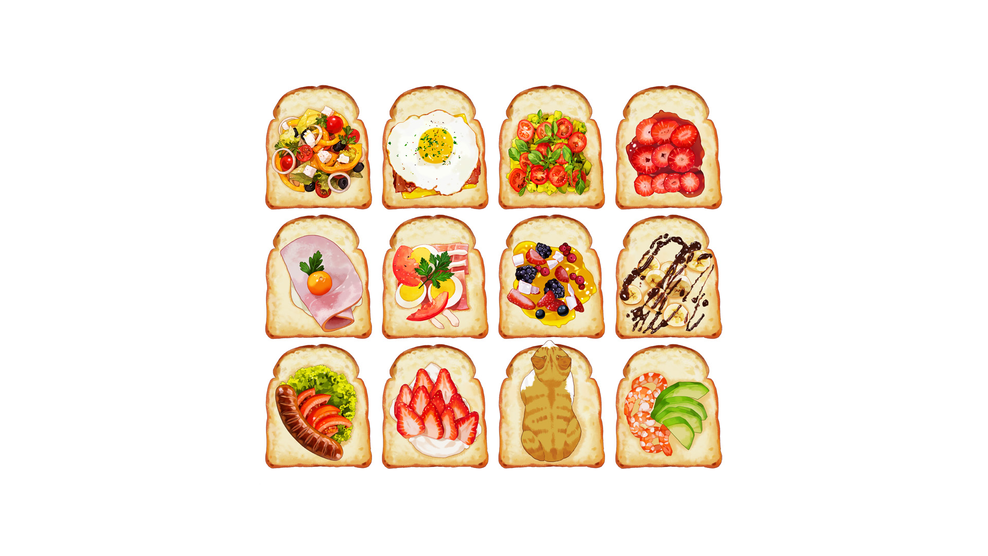 красный, рисованный, белый
