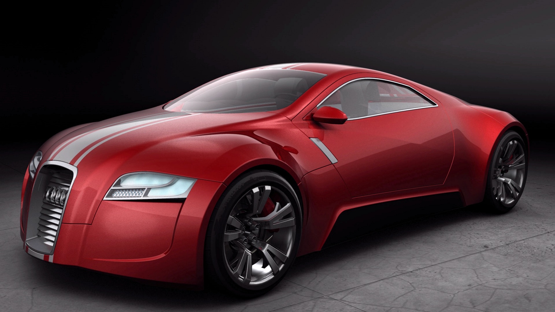 красный спортивный автомобиль с черным фоном