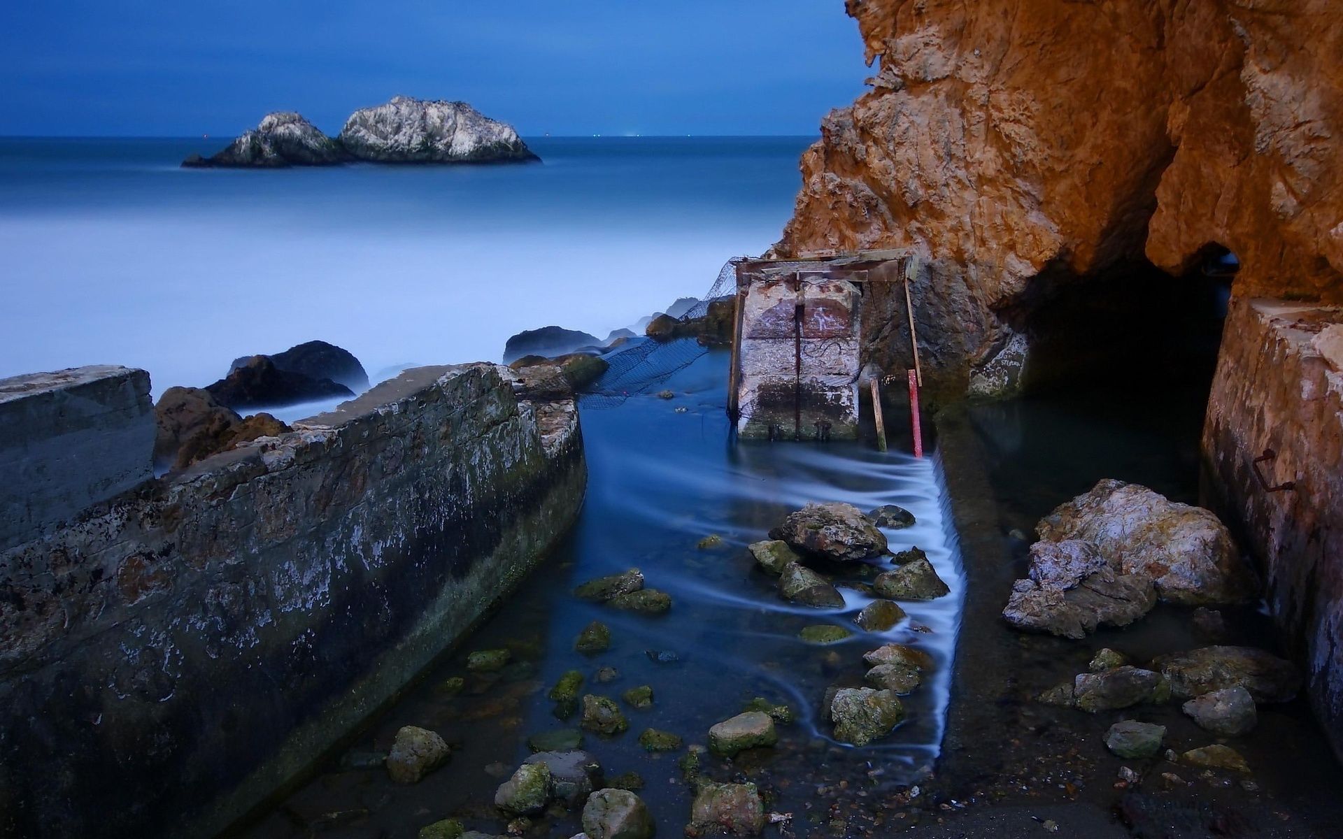 берег, море, скалы