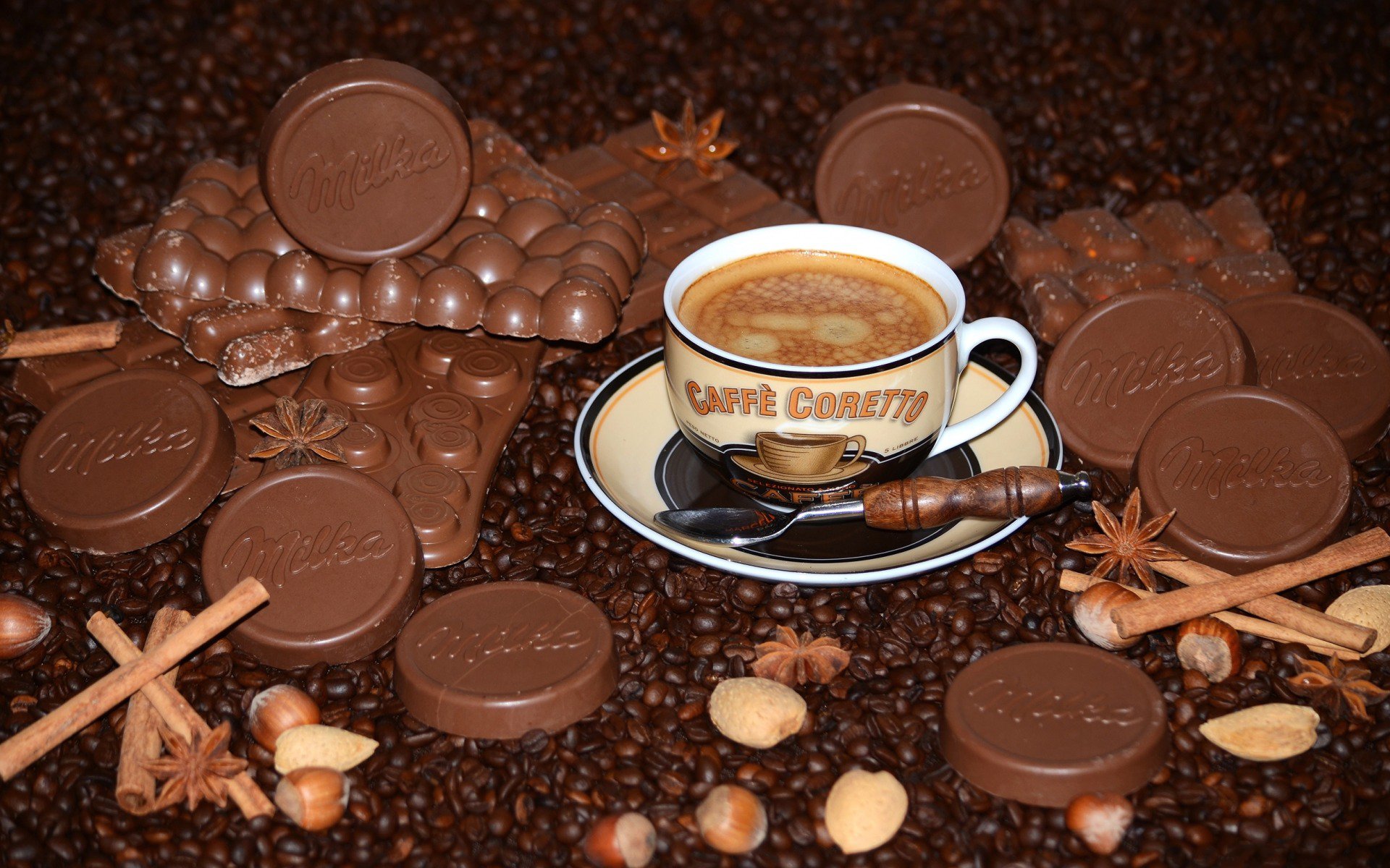 кофе, шоколад
