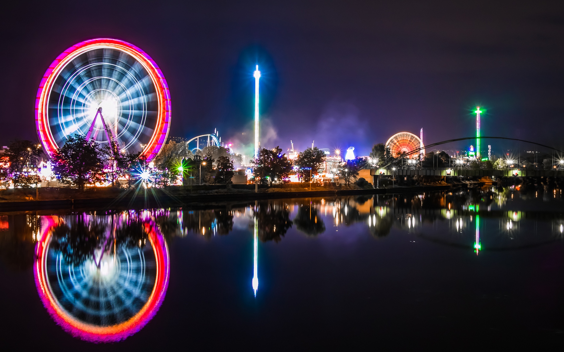 колесо, ночь